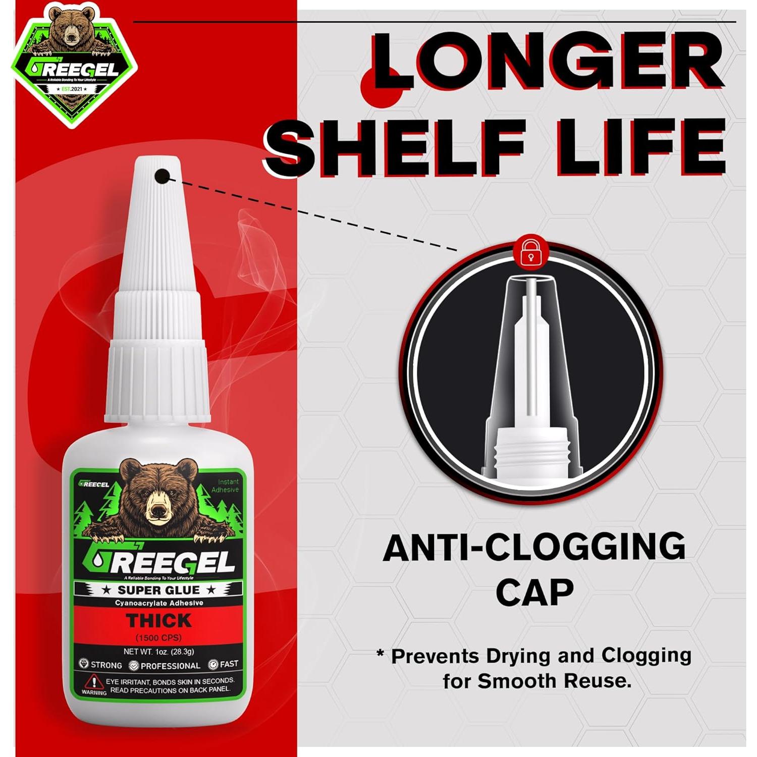 Pegamento Super Espeso GREEGEL 28.35 g Cianoacrilato CA