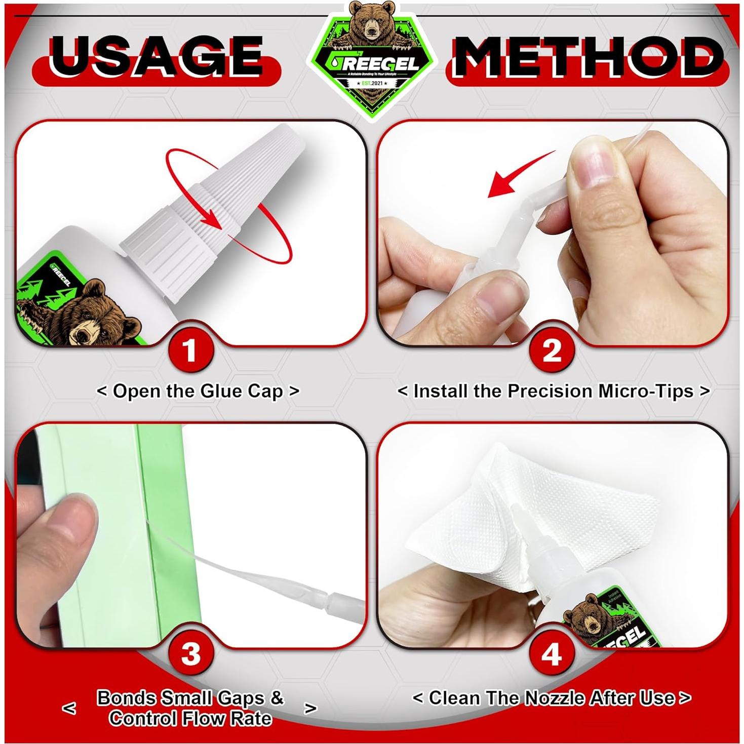 Pegamento Super Espeso GREEGEL 28.35 g Cianoacrilato CA