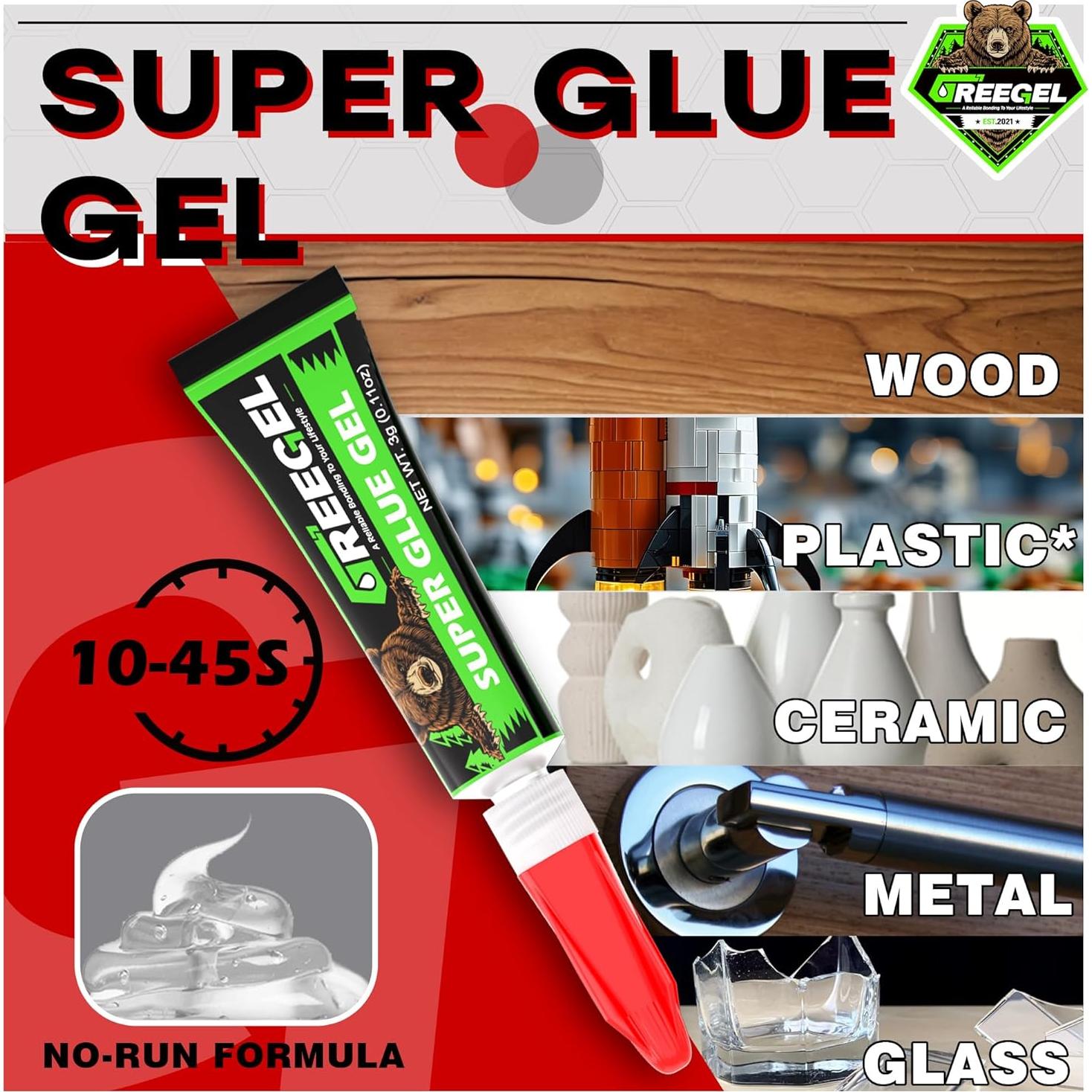 Pegamento Super Espeso GREEGEL 28.35 g Cianoacrilato CA