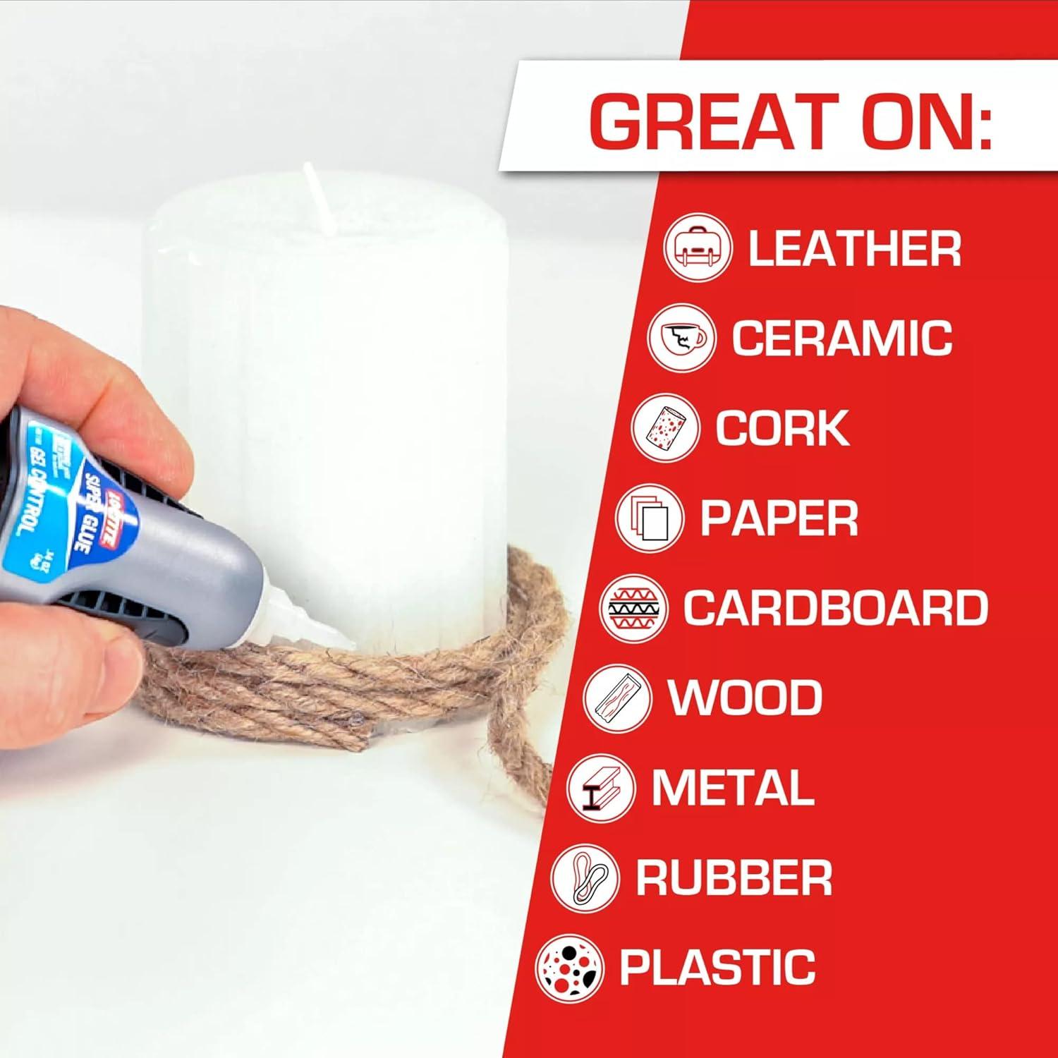 Loctite Super Glue Gel Control 4.14 ml - Pegamento Transparente para Madera, Metal y Manualidades