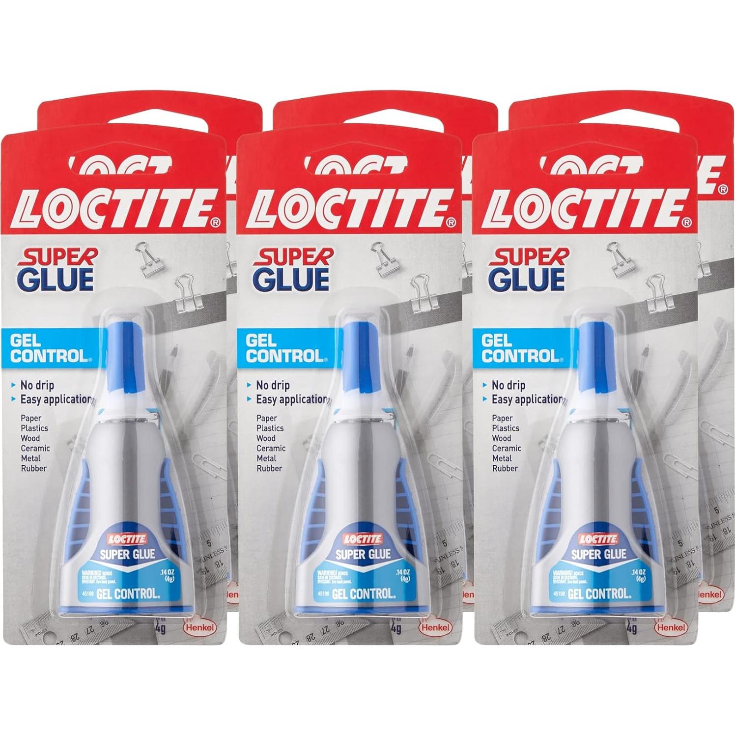 Loctite Super Glue Gel Control 4.14 ml - Pegamento Transparente para Madera, Metal y Manualidades
