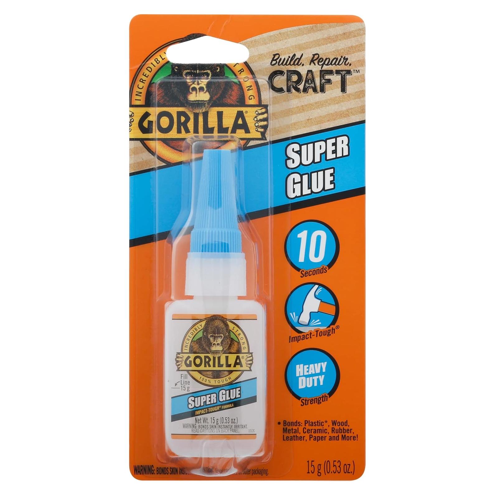 Gorilla Super Glue 15.87 ml - Pegamento Transparente Resistente