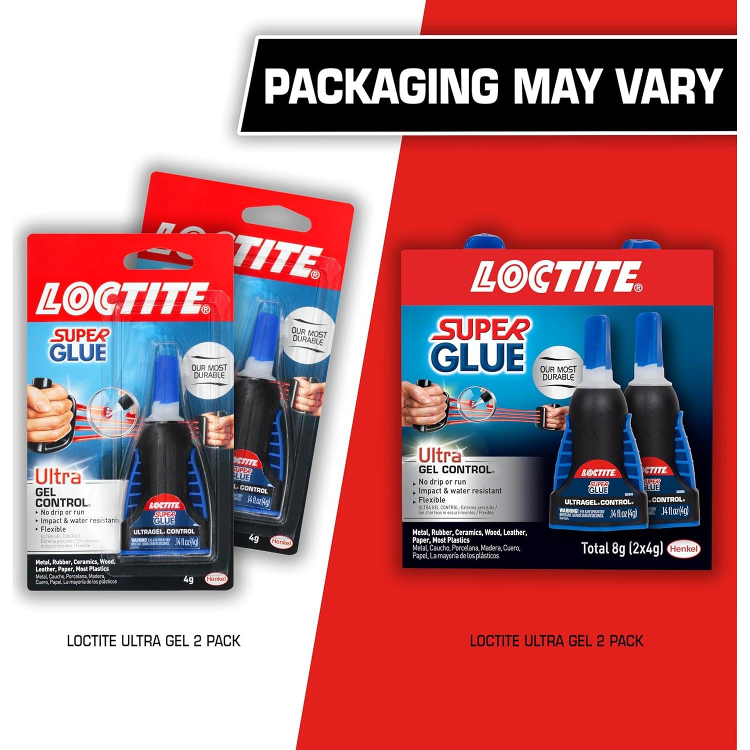 Loctite Super Glue Ultra Gel Control 4.14 ml - 2 Paquete