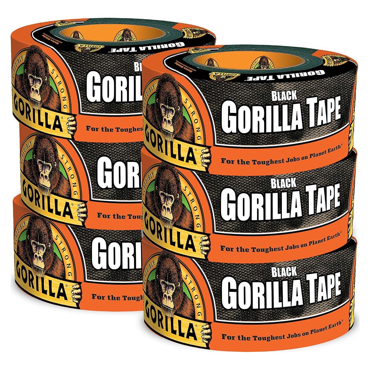 Cinta Ducto Gorilla Negra 48mm x 11m - Paquete de 6