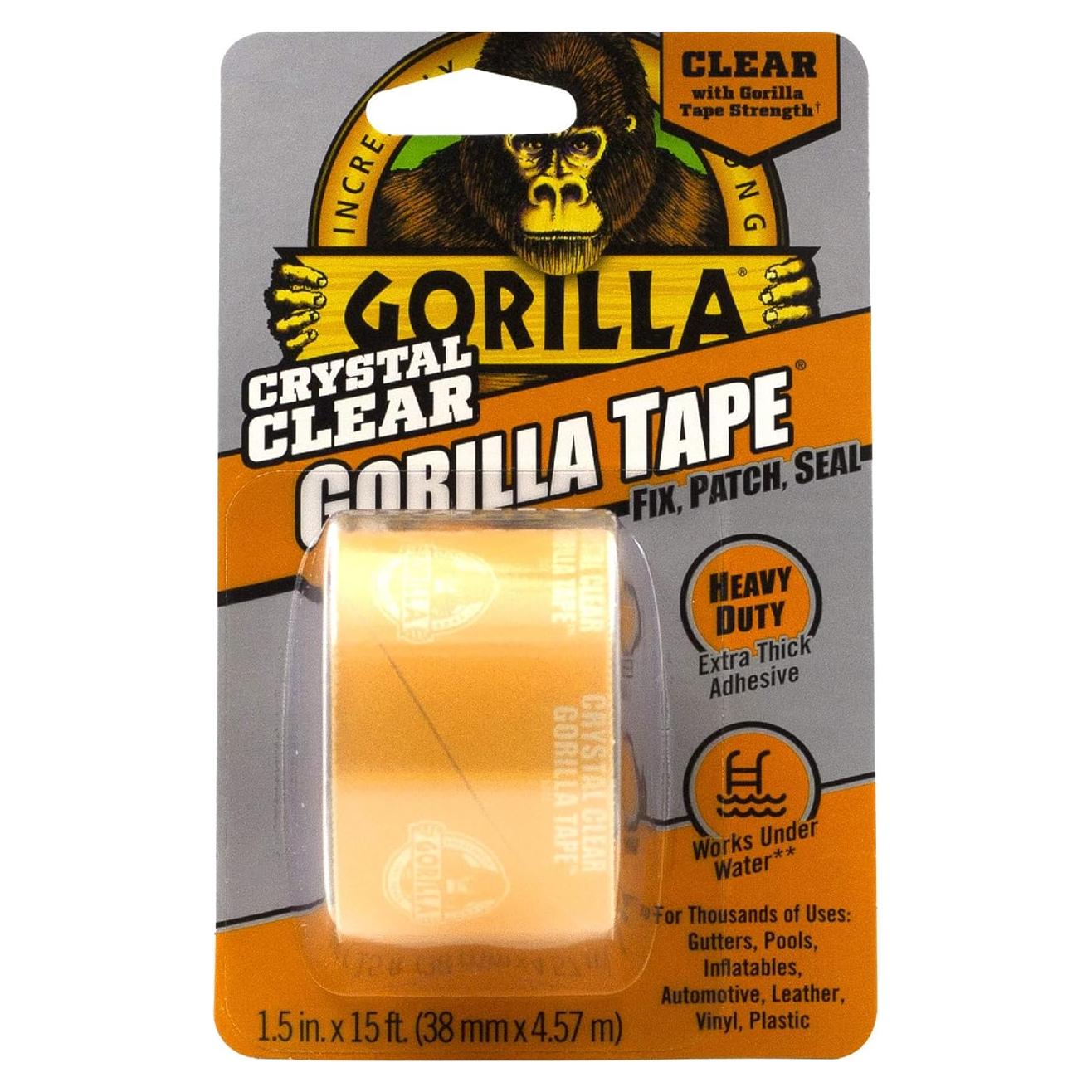 Cinta de Ducto Transparente Gorilla Crystal Clear 4.8 cm x 4.57 m