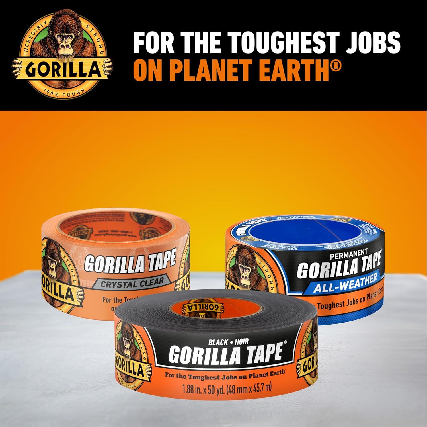 Cinta Ducto Gorilla Negra 4.57 cm x 45.72 m - Resistente Todo Clima