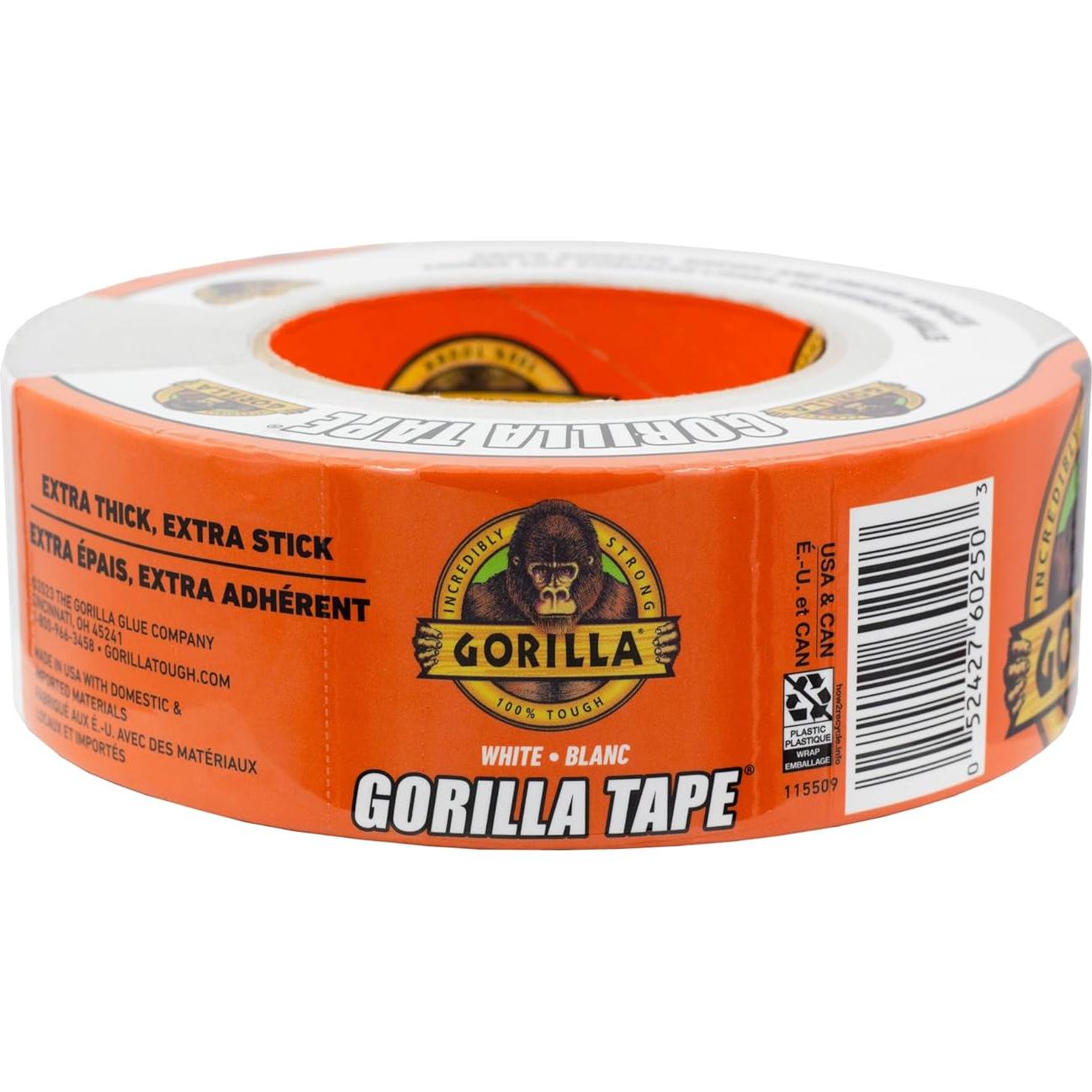 Cinta Ducto Blanca Gorilla 4.78 cm x 27.43 m Paquete de 2