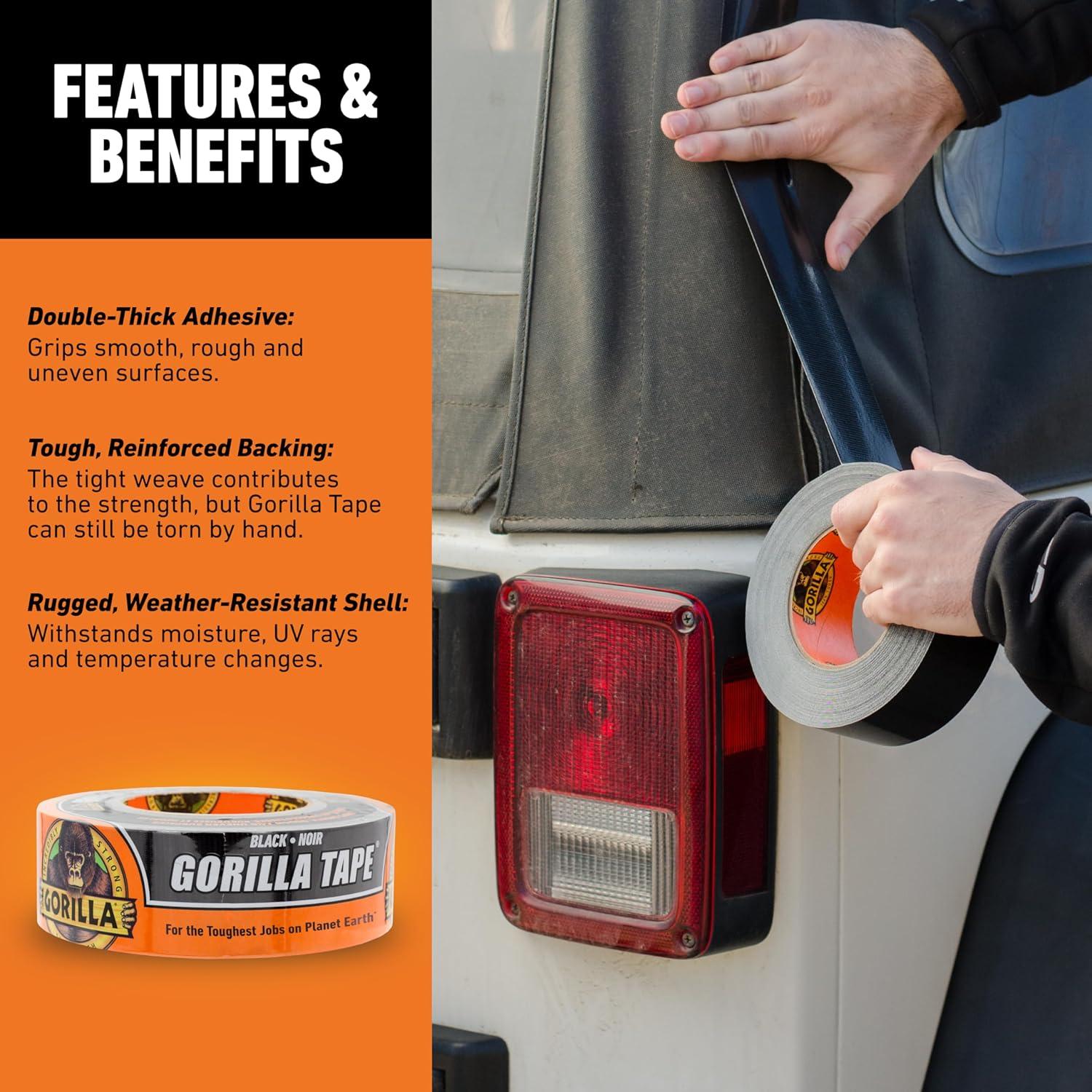 Cinta Ducto Gorilla 48mm x 32m Resistente Todo Clima Pack 1