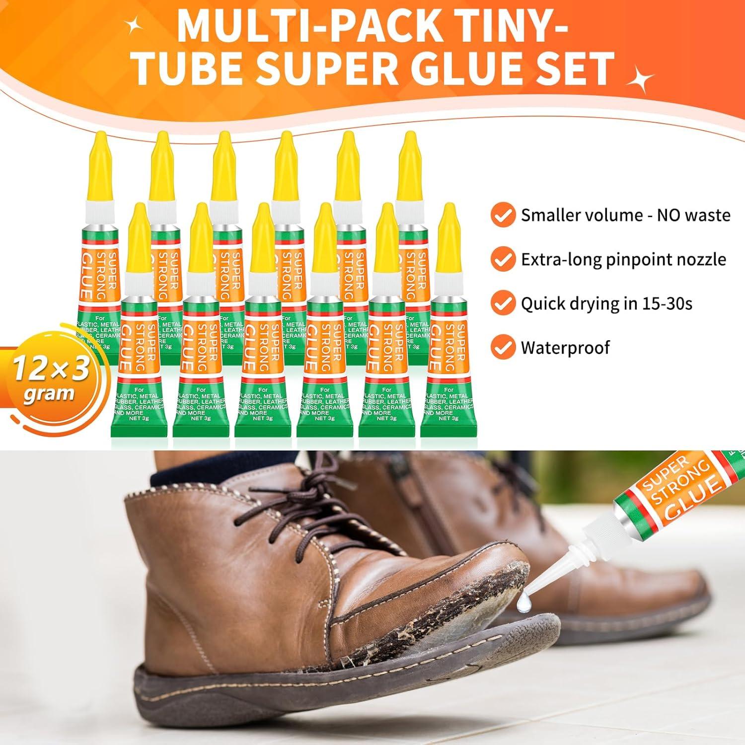 Paquete de 12 tubos de 3g de pegamento cianoacrilato Lucomb