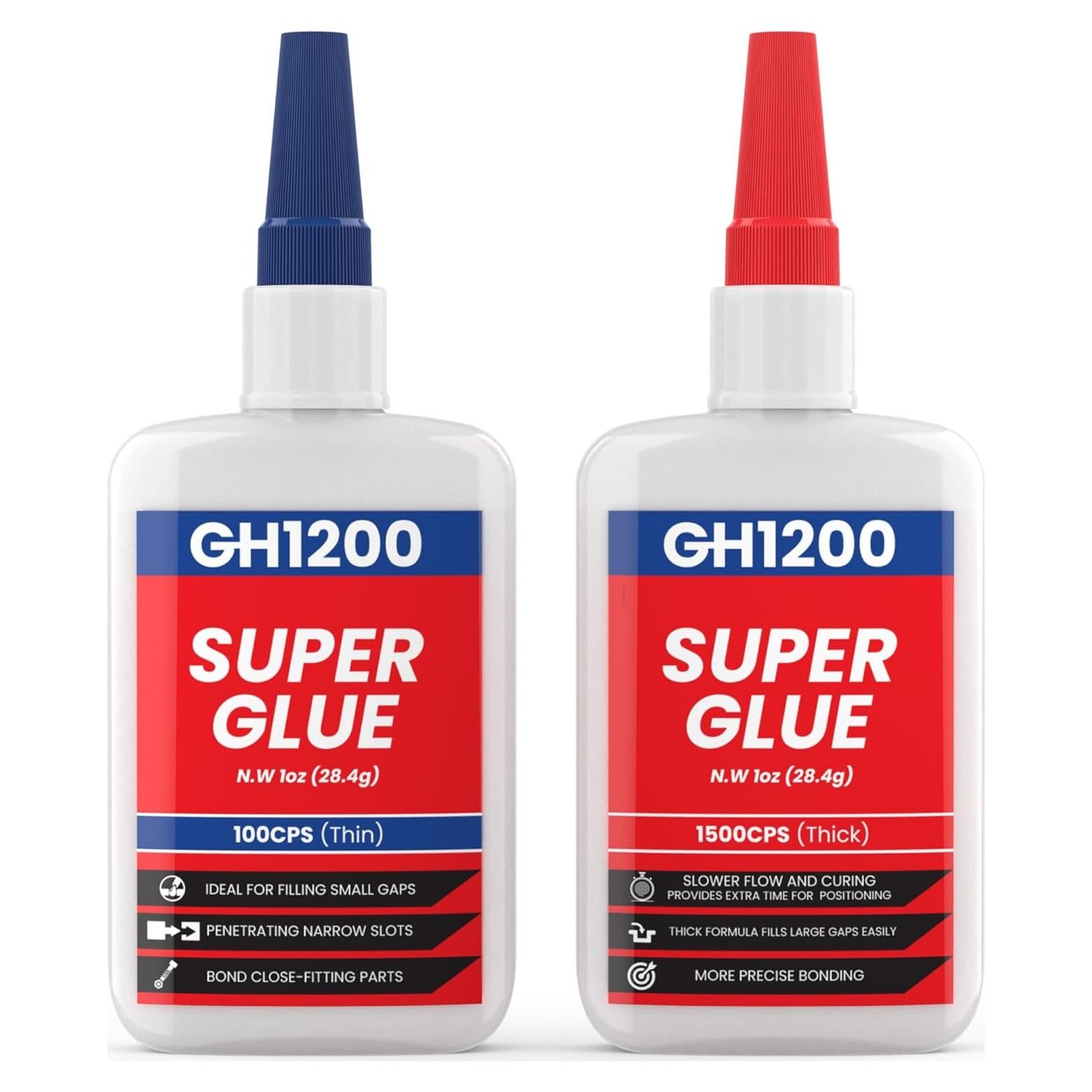 Super Pegamento Multiusos GH1200 57g Cianoacrilato Rápido