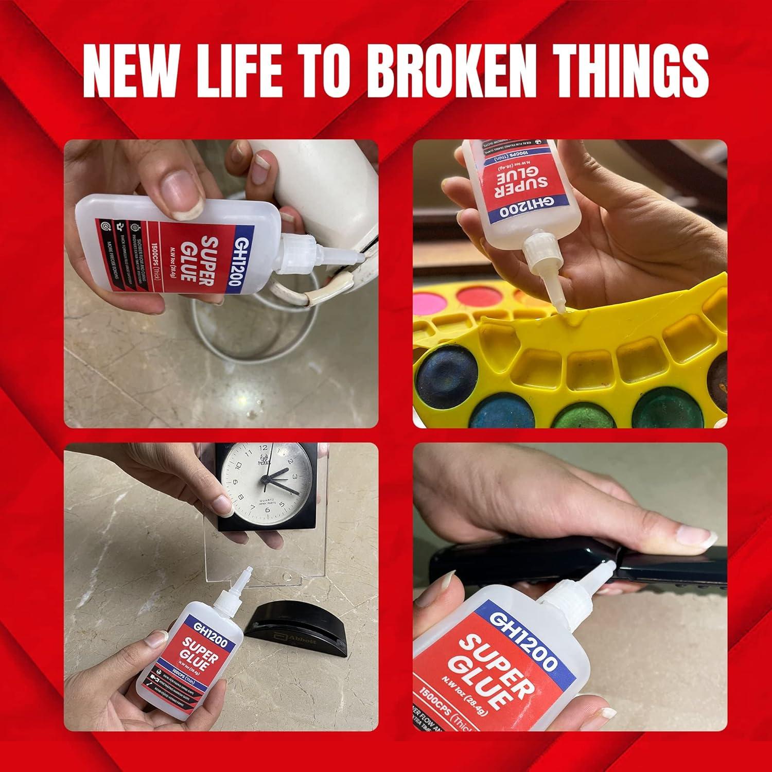 Super Pegamento Multiusos GH1200 57g Cianoacrilato Rápido