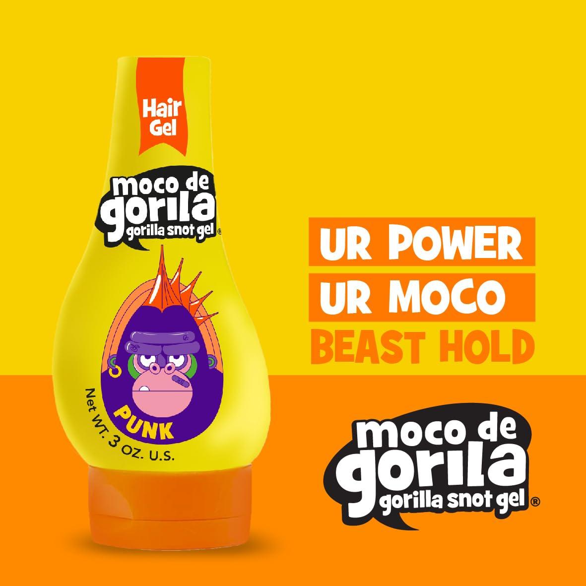 Gel Moco de Gorila Punk 3x339.75g - Fijación Alta, Sin Residuos