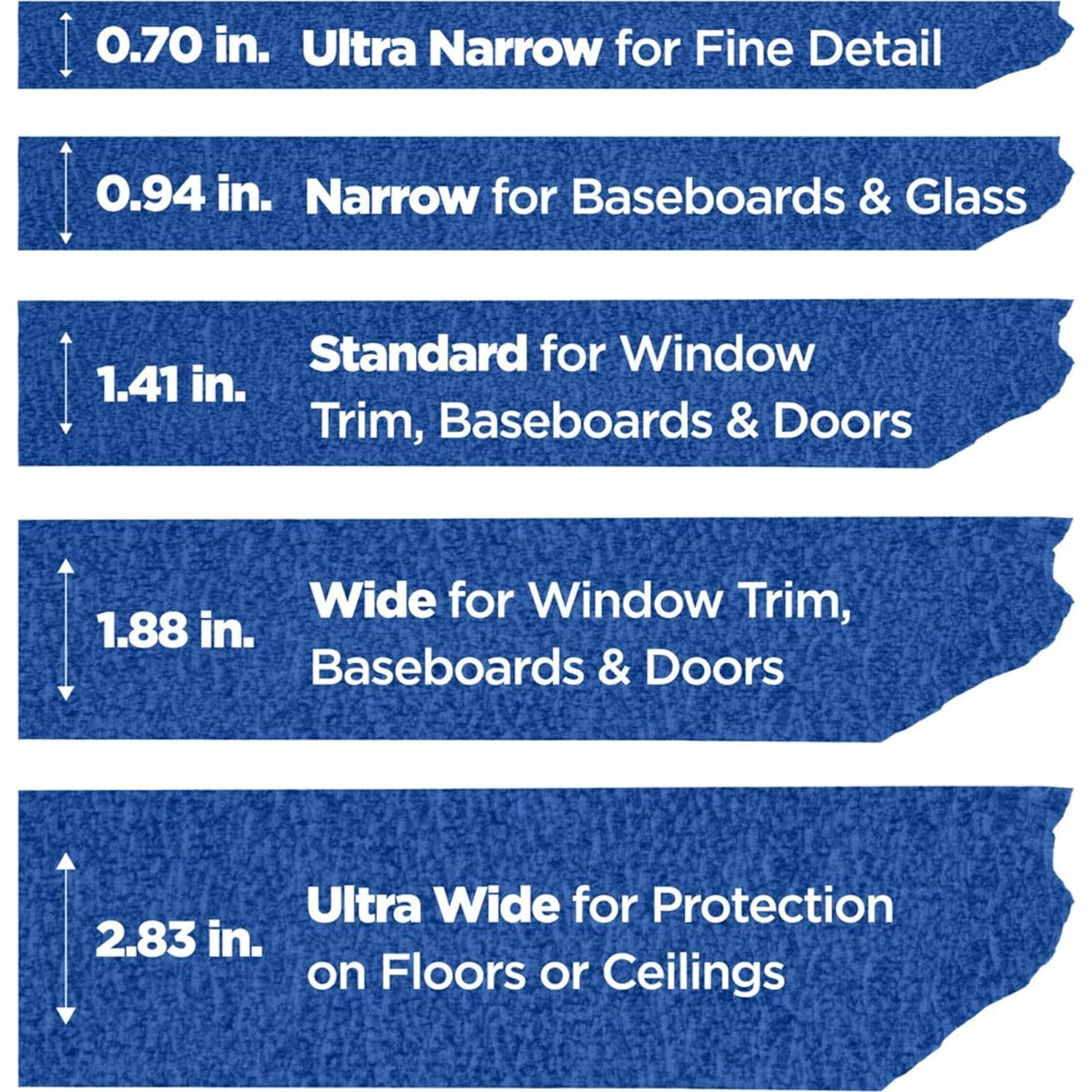 Cinta de Pintura ScotchBlue 2.39 cm x 54.86 m, 8 Rollos, Azul