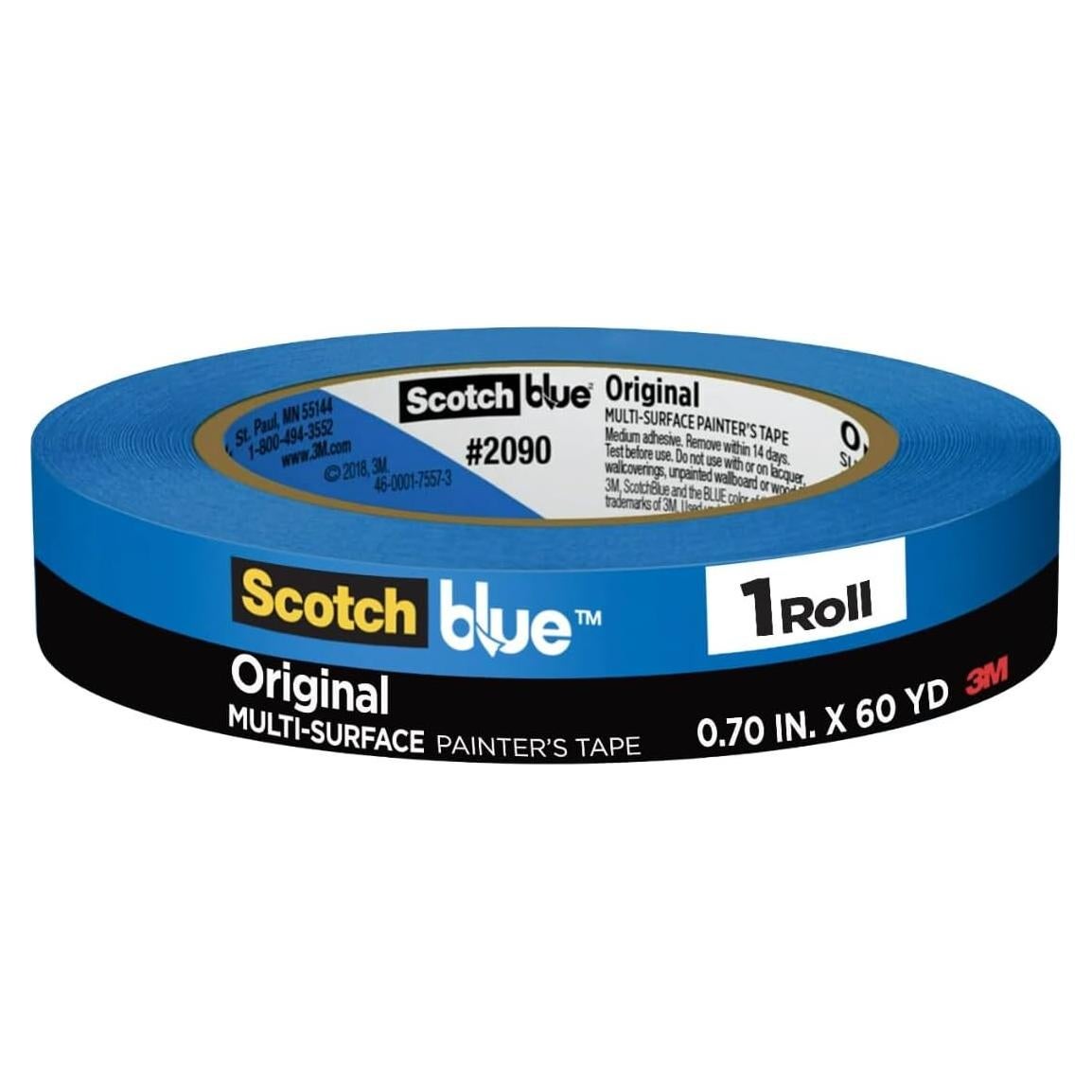 Cinta de Pintor Multi-Superficie ScotchBlue 1.78 cm x 54.86 m Azul