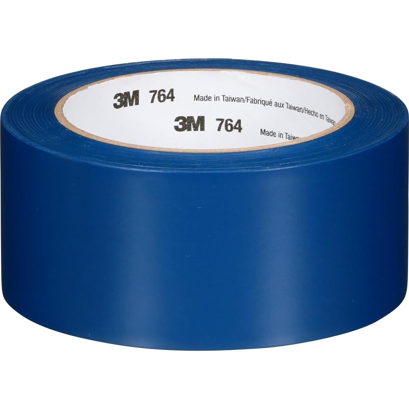 Cinta de Vinilo 3M 764 Azul 5 cm x 32.9 m para Marcado de Suelo