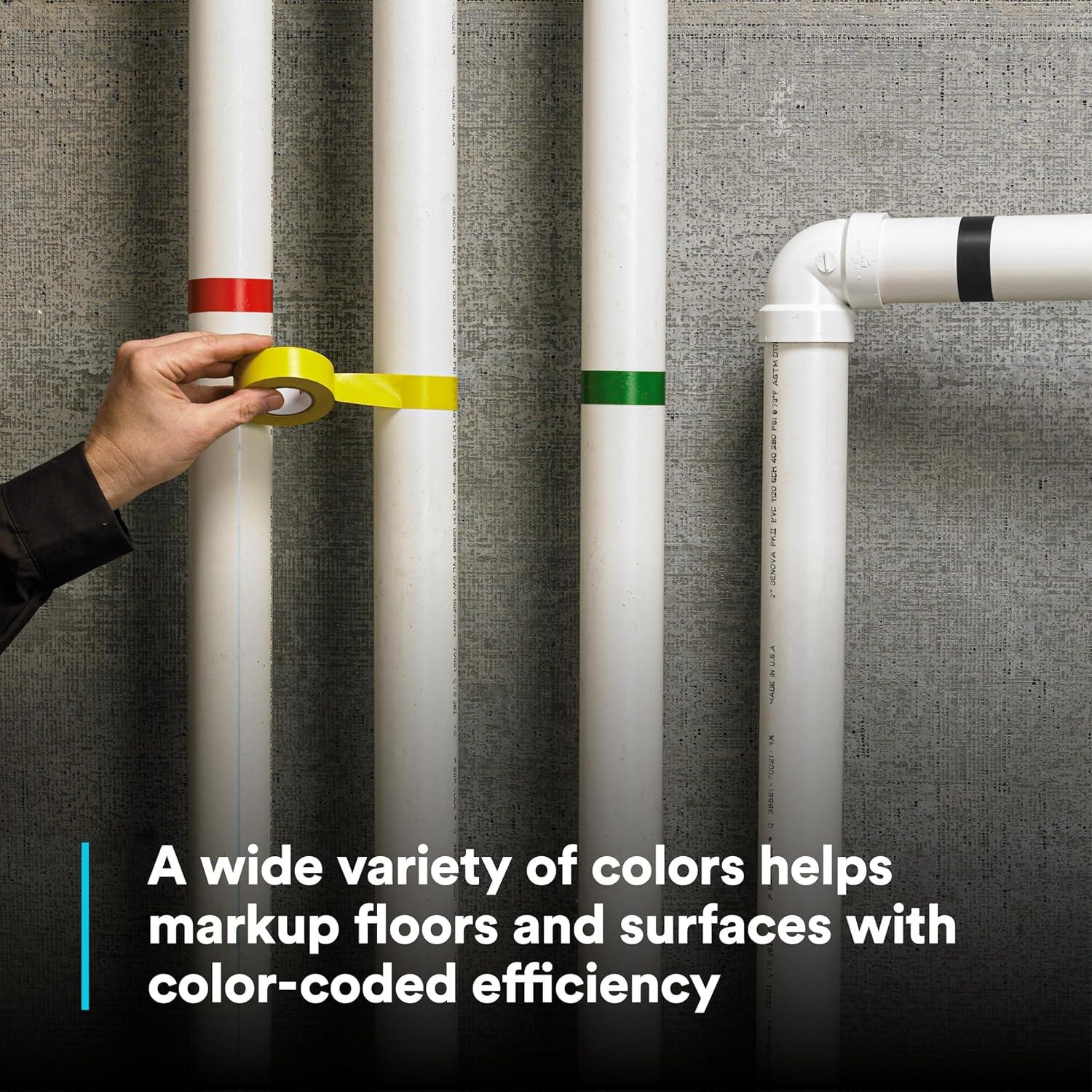 Cinta de Vinilo 3M 764 Azul 5 cm x 32.9 m para Marcado de Suelo