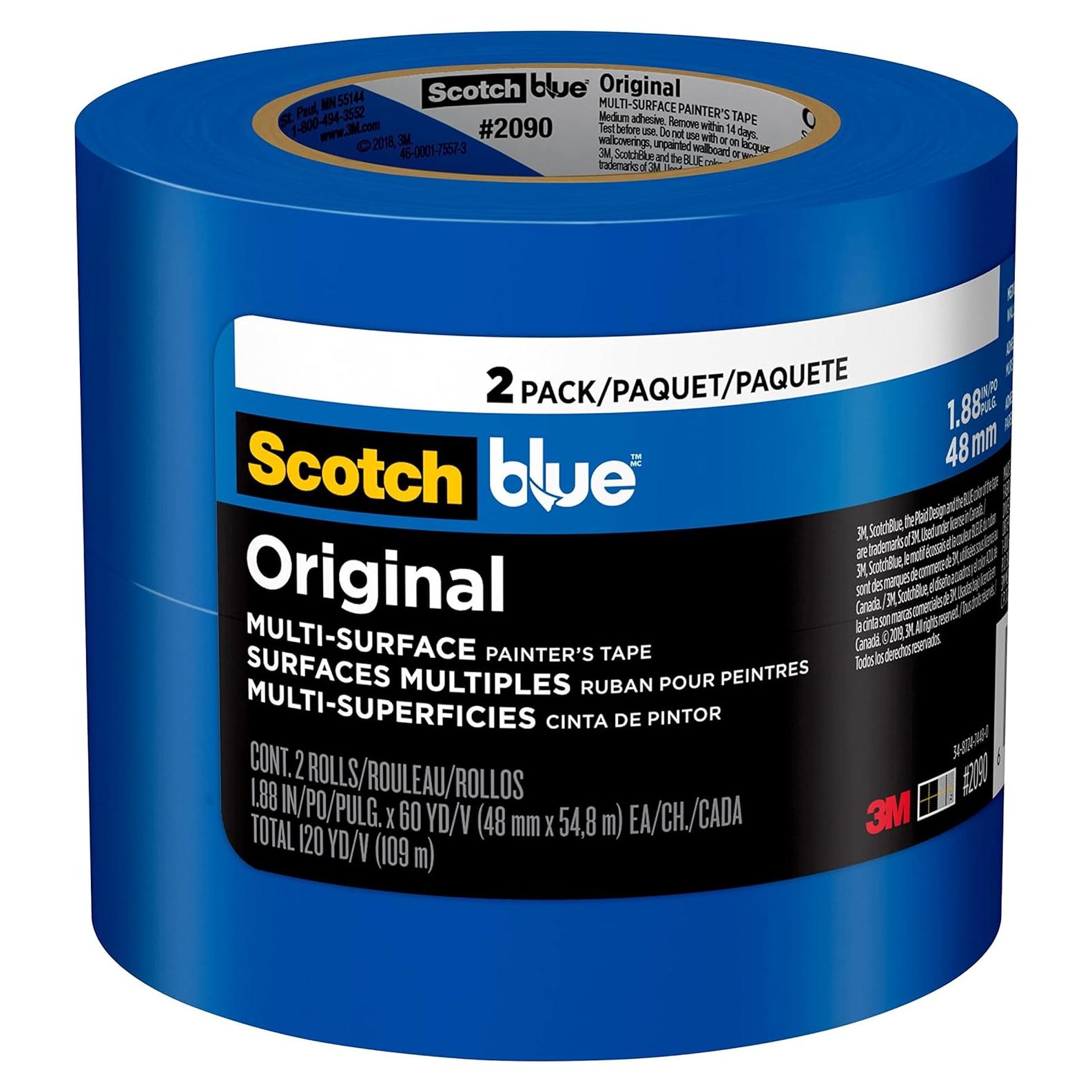 Cinta de Pintura Multi-Superficie ScotchBlue 4.8cm x 54.86m 2 Rollos