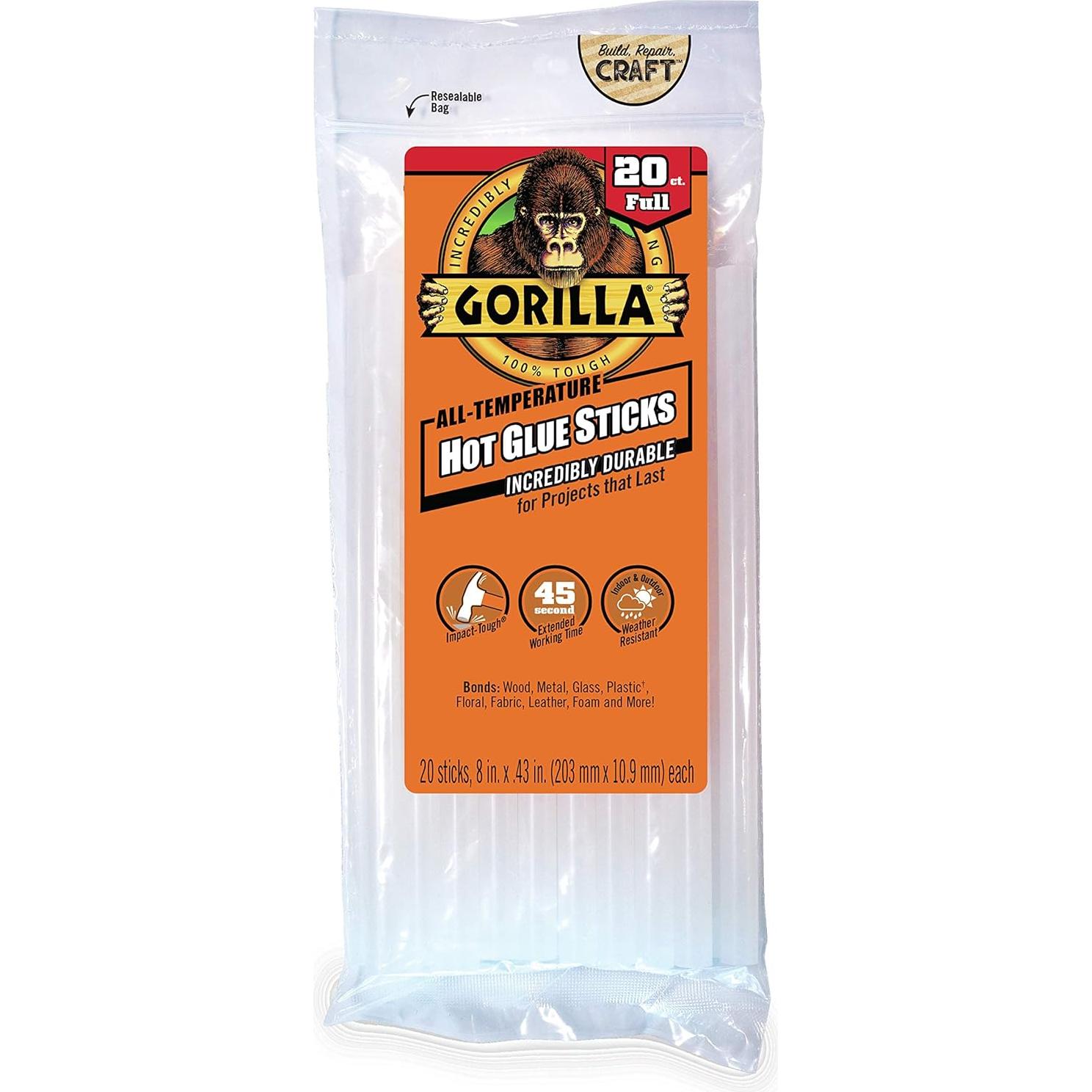 Palitos de Pegamento Caliente Gorilla 10.16 cm 45 Unidades