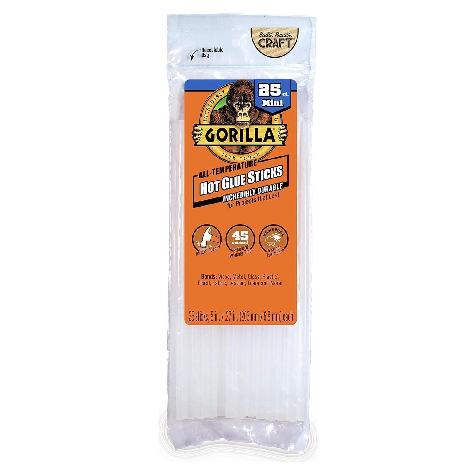Barritas de Pegamento Caliente Mini Gorilla 203mm 300 Unidades