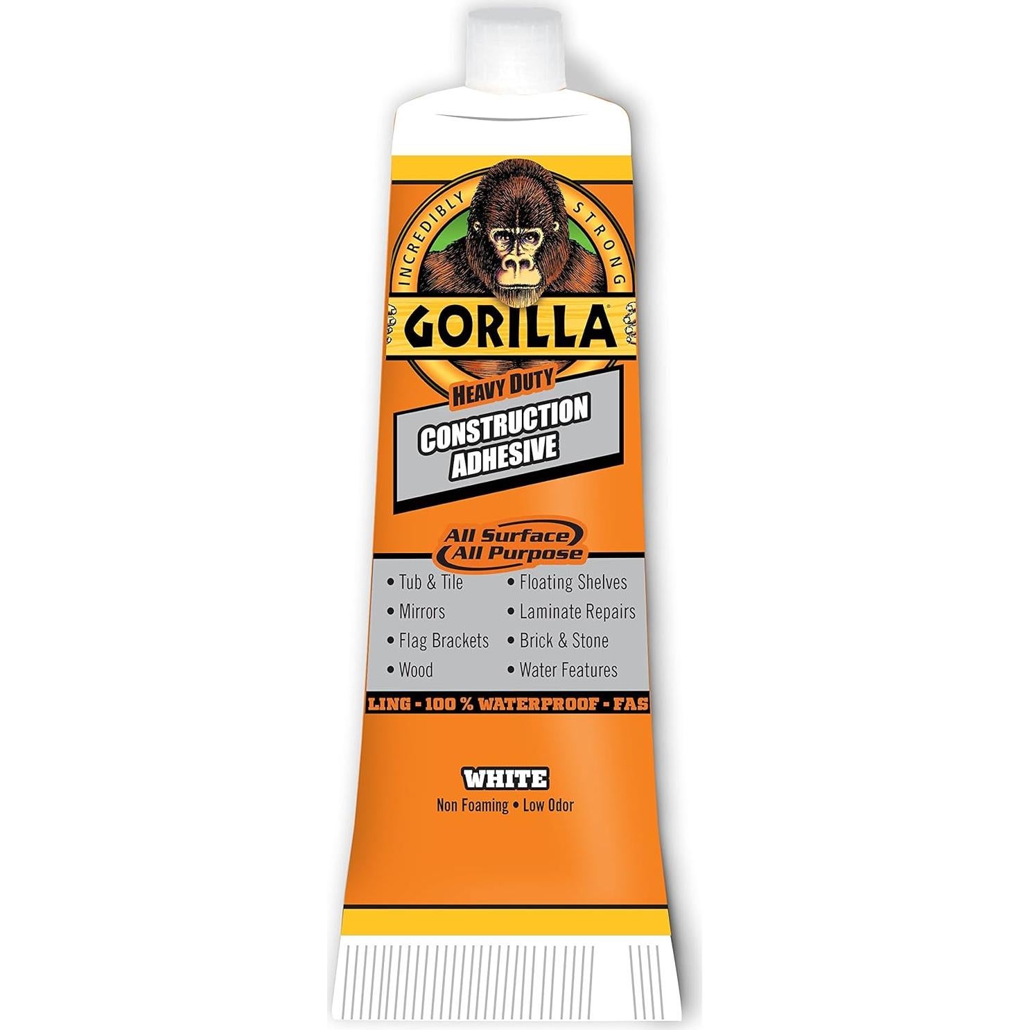 Adhesivo de Construcción Gorilla 8020001-4, 4 Tubos 74.8 ml