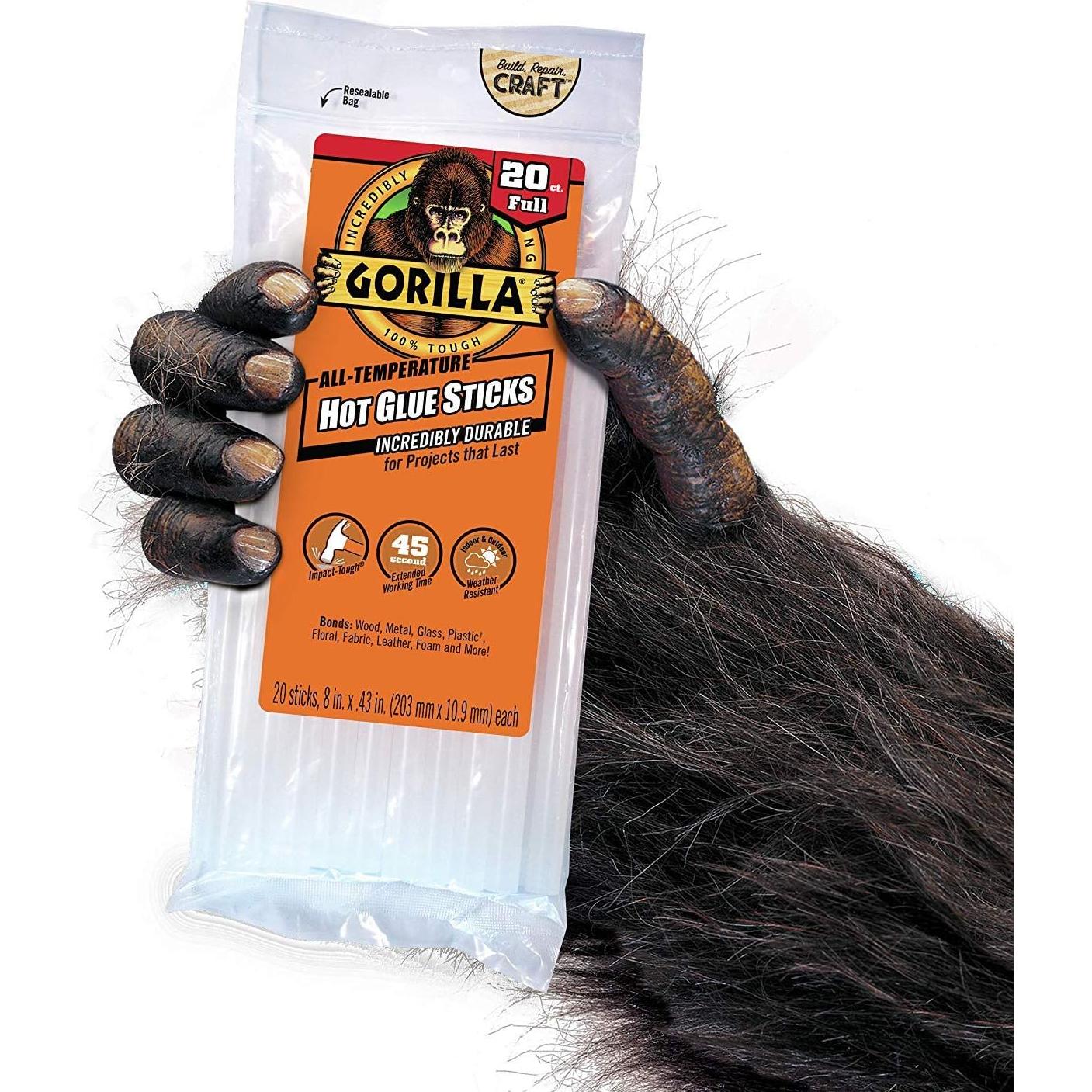 Palitos de Pegamento Caliente Gorilla 20 Unidades 20 cm