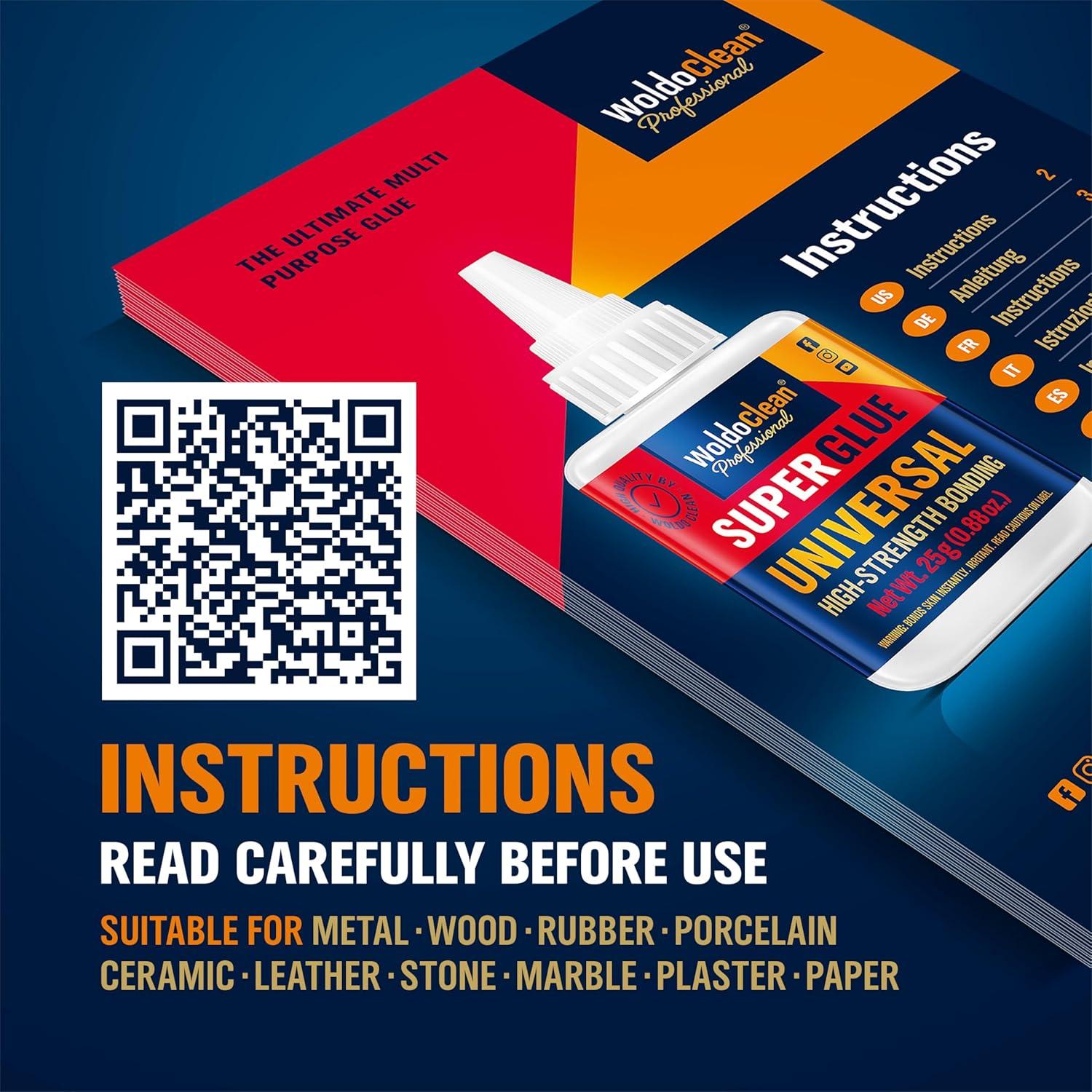 Adhesivo Universal WoldoClean 25g - Super Glue Transparente