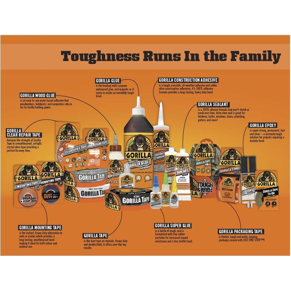 Gorilla Super Glue Gel 15g Claro - Paquete de 7 Botellas