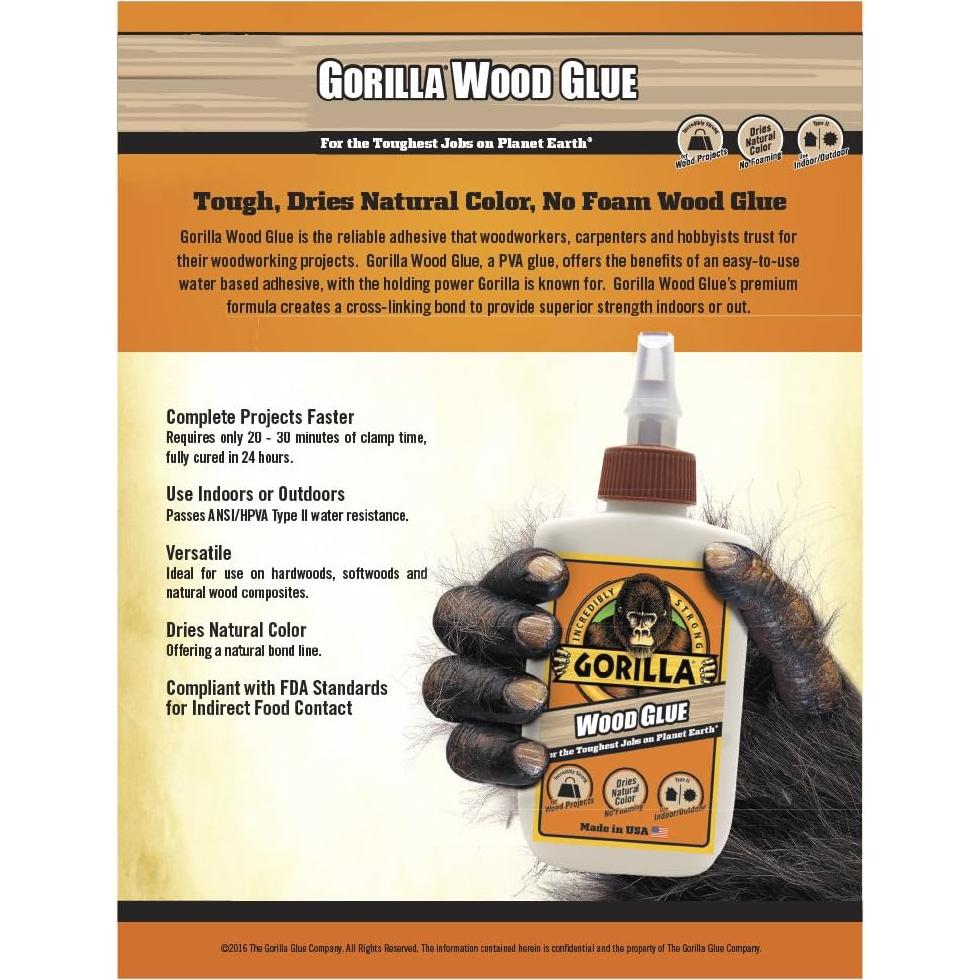 Pegamento para Madera Gorilla 532ml - Paquete de 3 Botellas