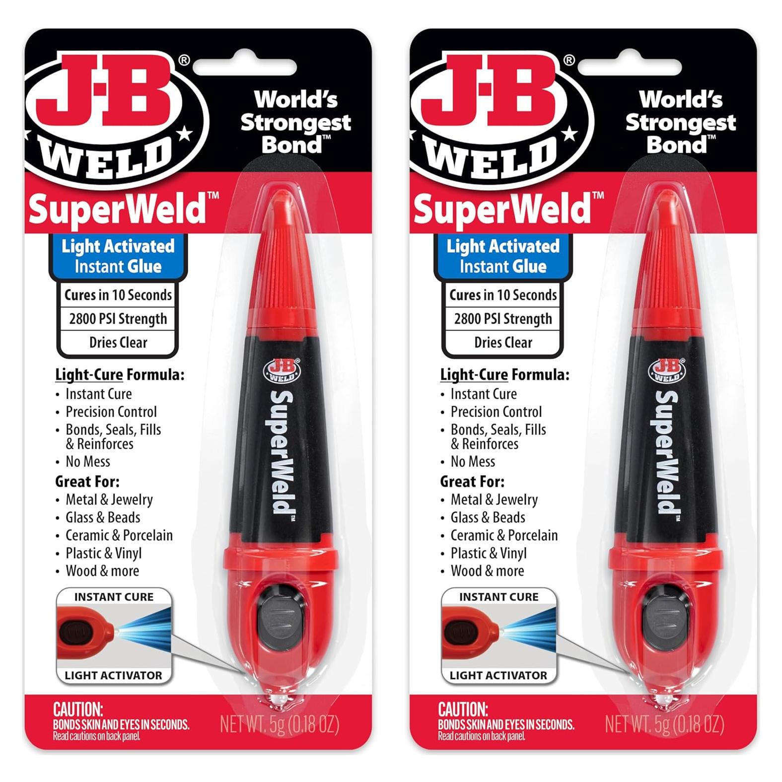 Superpegamento J-B Weld Activado por Luz 5g 2-Pack Transparente
