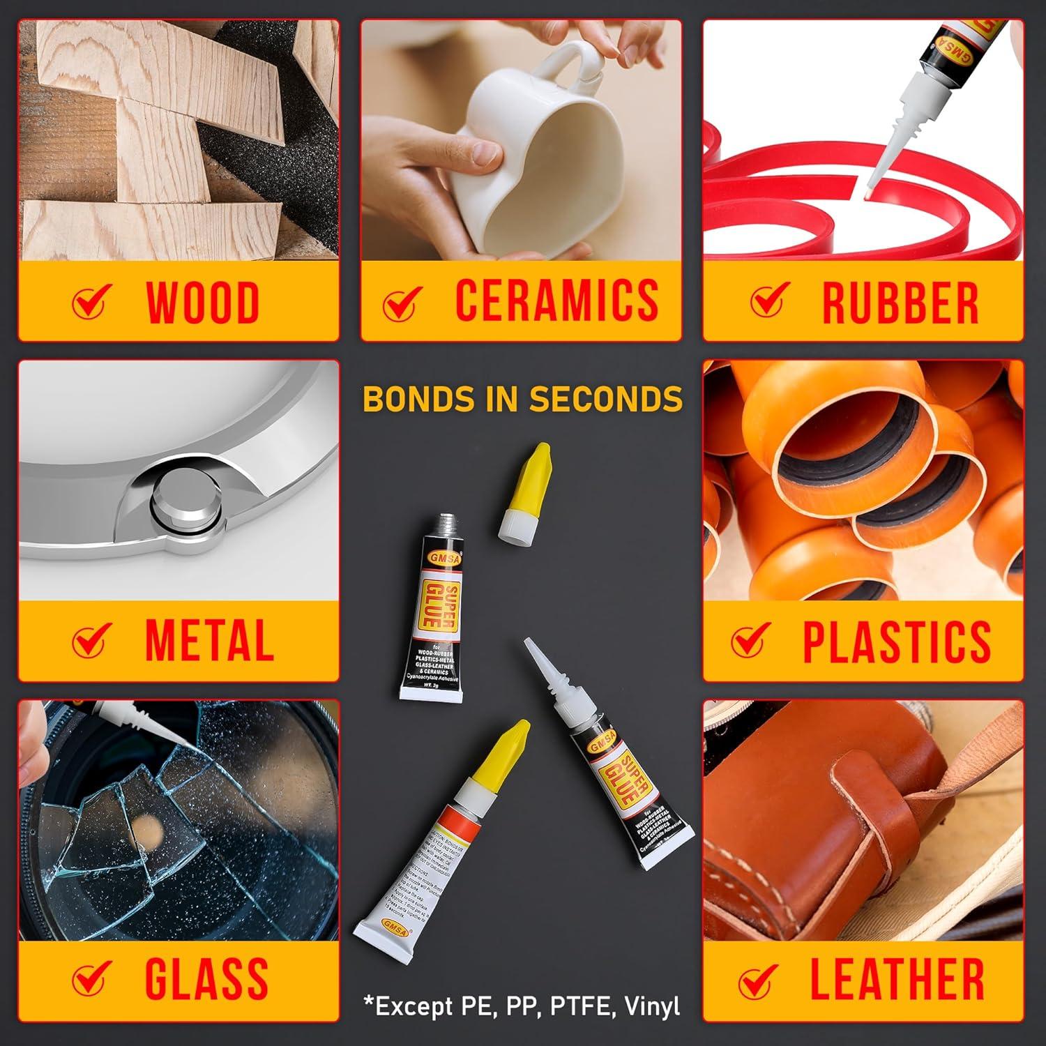 Super Glue GMSA Todo Propósito 4 Tubos 3g Secado Rápido