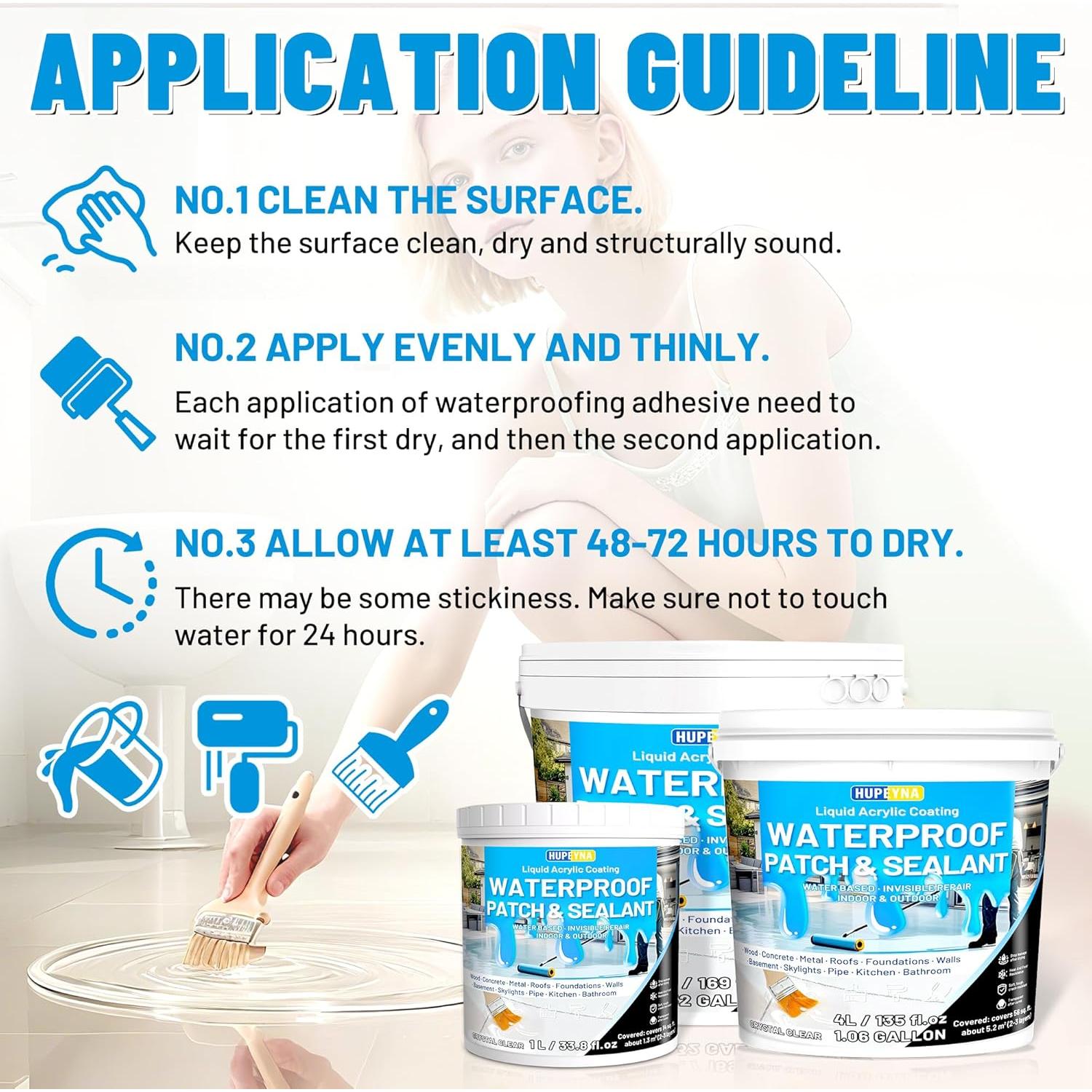 Sellador Impermeable Transparente 4L Hangzhou Huyan - Anti-Fugas