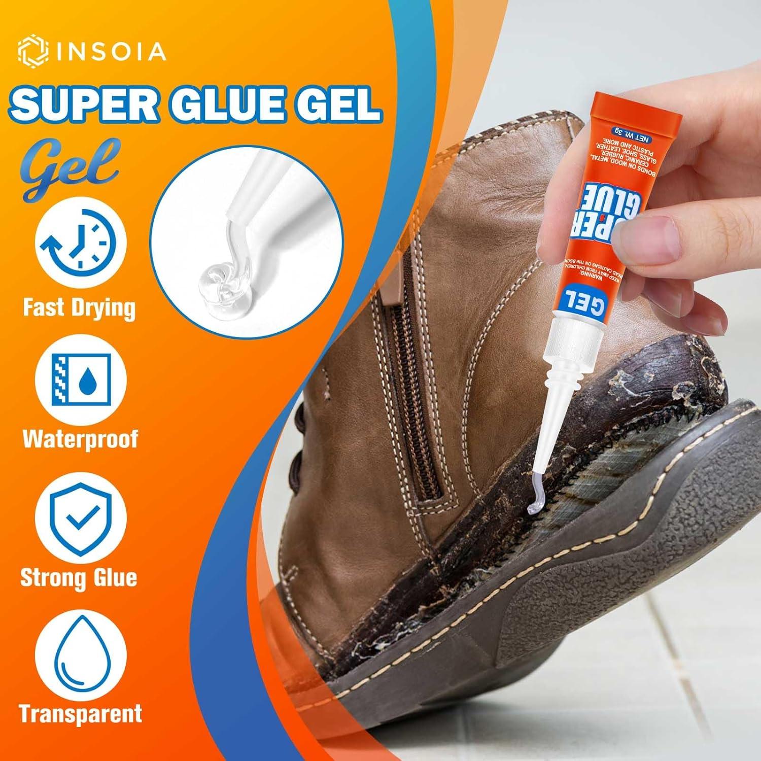 Super Glue Gel INSOIA 12 Tubos de 3g Adhesivo Multiusos