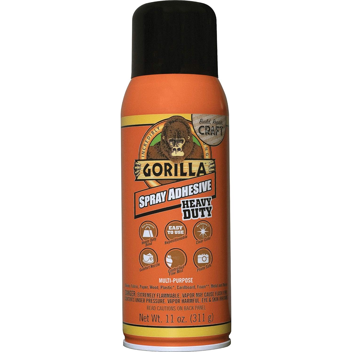 Adhesivo en Spray Gorilla 311g - Alta Resistencia y Reposicionable