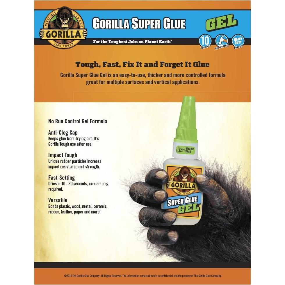 Combo Gorilla Super Glue 15g y Gel 15g - Alta Resistencia
