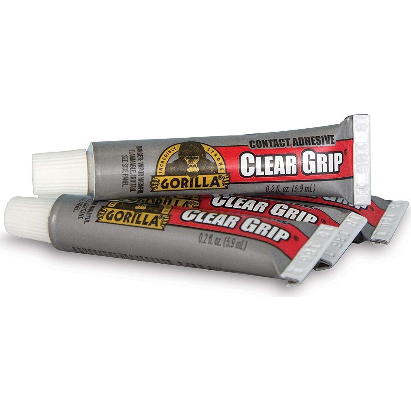 Adhesivo de contacto Gorilla Clear Grip 4 tubos 5.9ml impermeable
