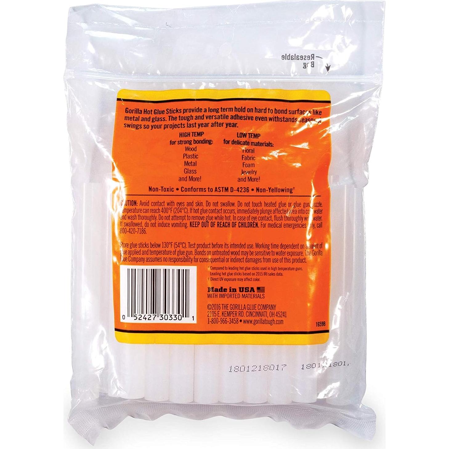 Palitos de Pegamento Caliente Gorilla 30 Unidades 10.16 cm