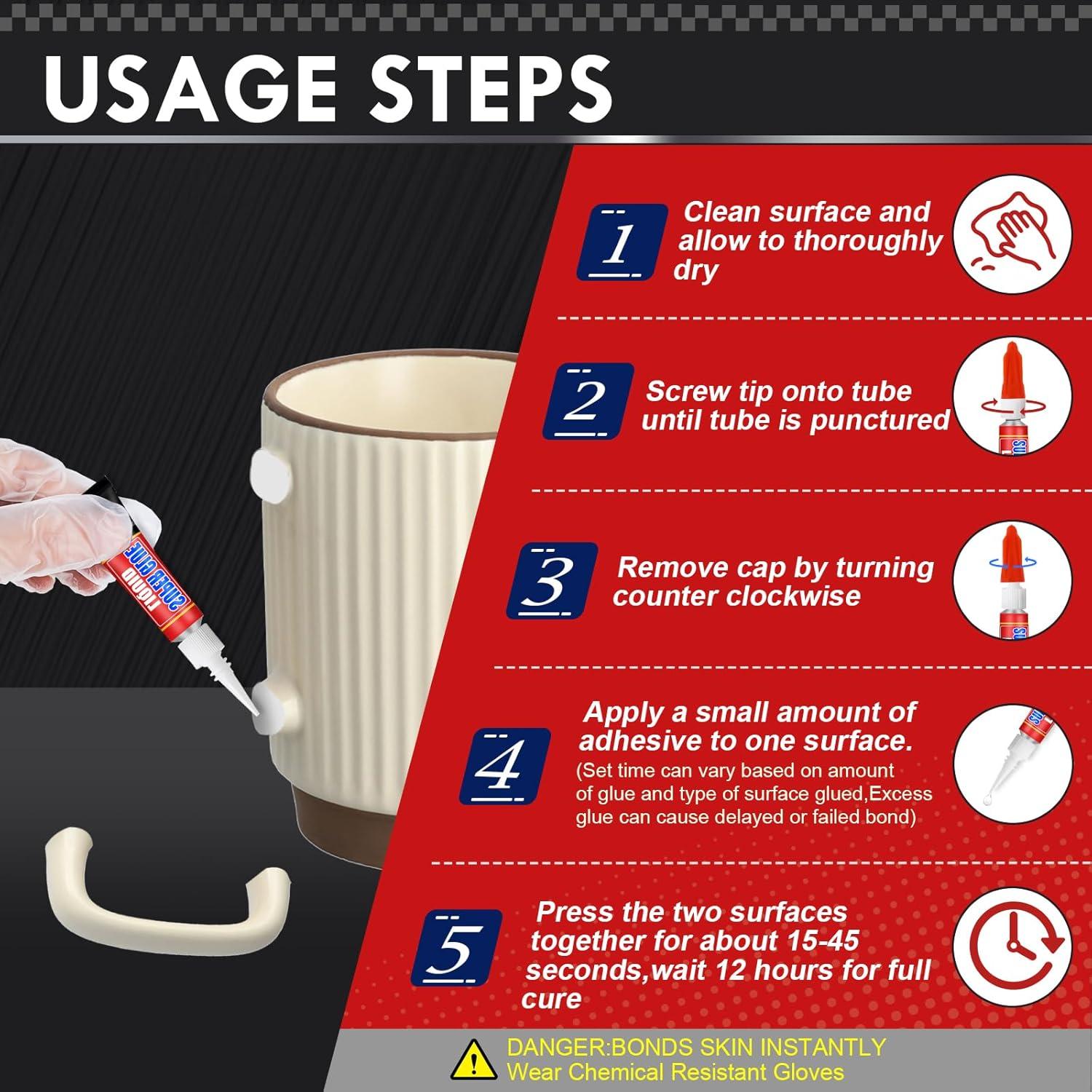 Pegamento Super Líquido WOUSEDO 12 Tubos 3g Cianoacrilato