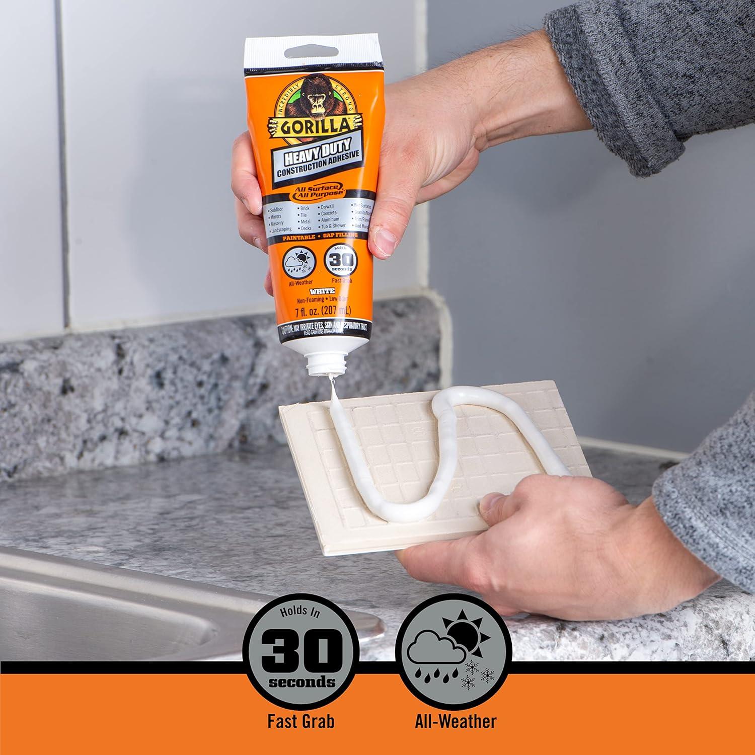 Adhesivo de Construcción Gorilla 7 Onzas - Resistente al Agua