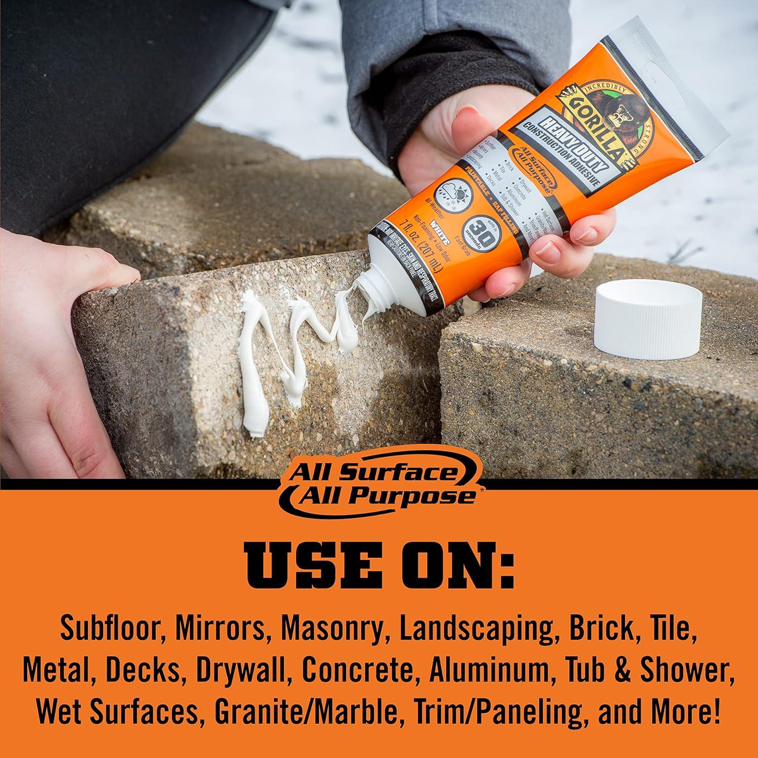 Adhesivo de Construcción Gorilla 7 Onzas - Resistente al Agua