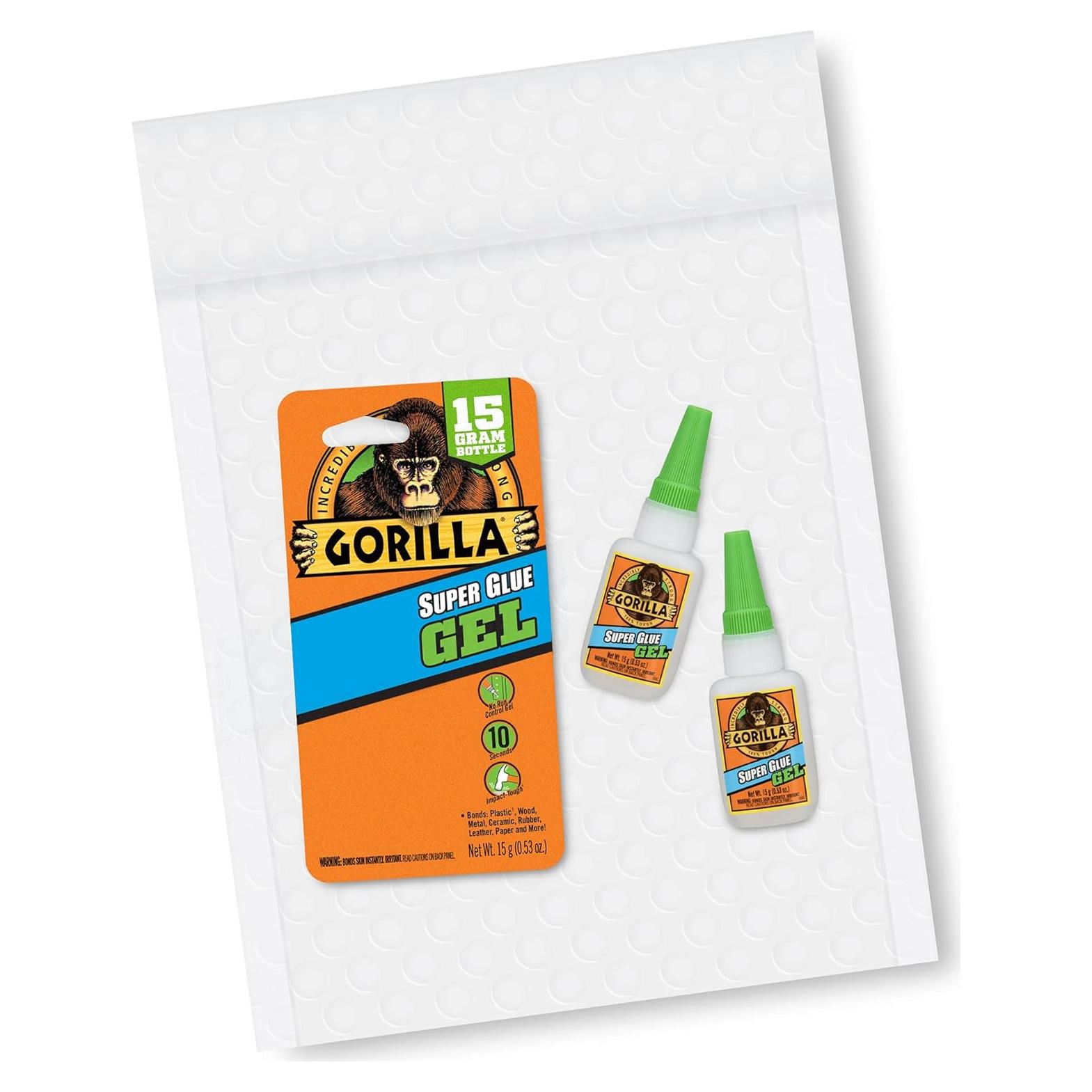 Gorilla Super Glue Gel 15g - Paquete de 2, Secado Rápido