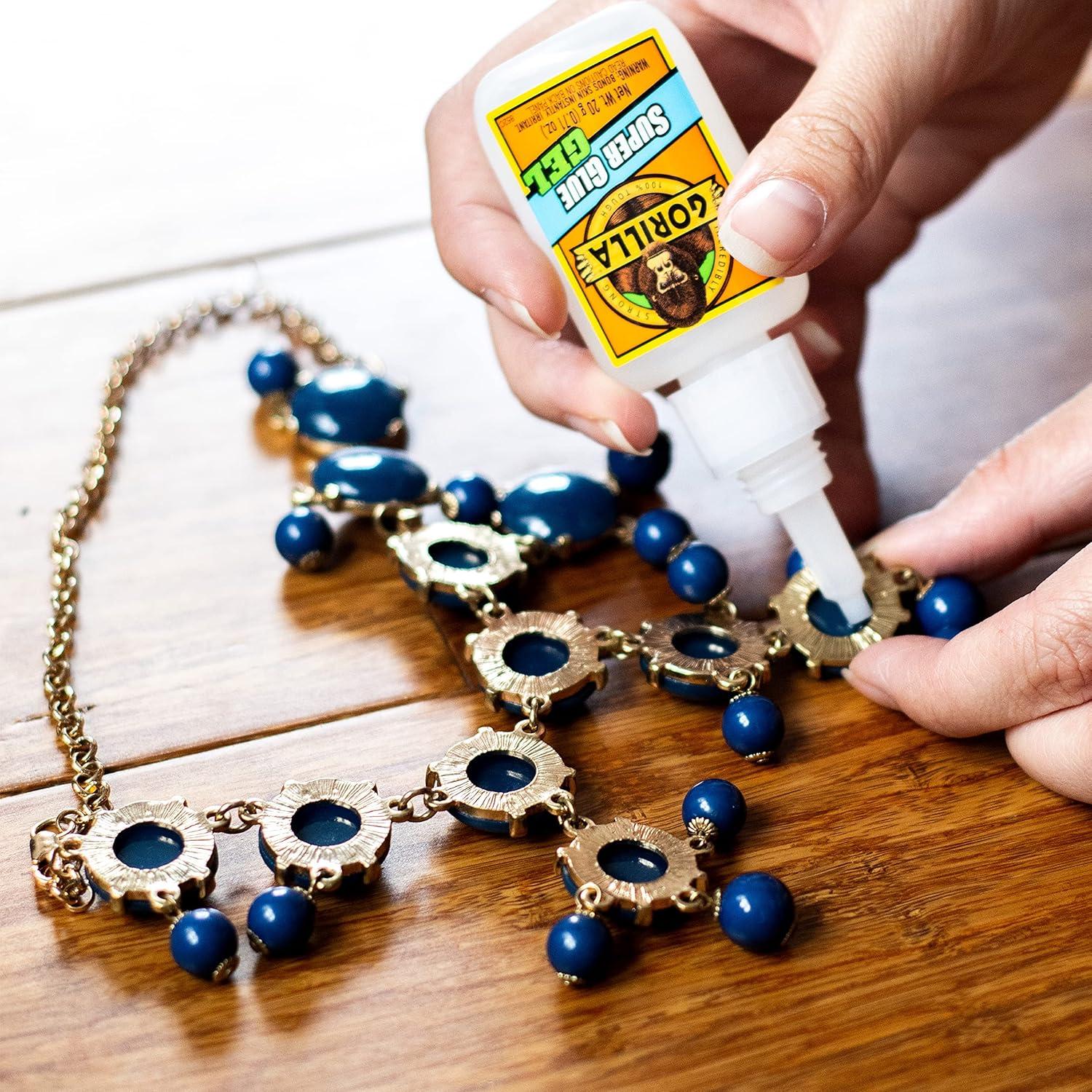 Gorilla Super Glue Gel 15g - Paquete de 2, Secado Rápido