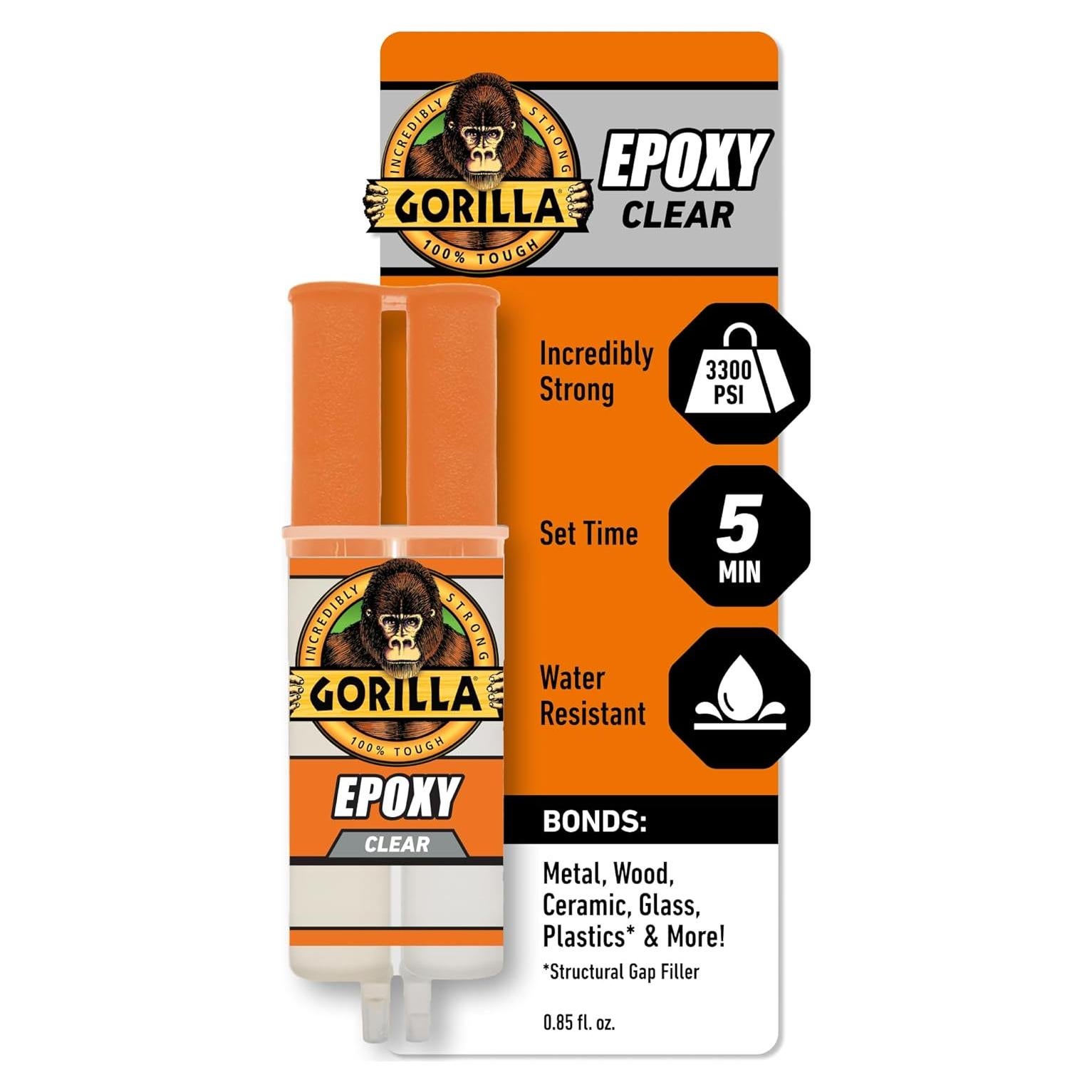 Epoxi Gorilla 2 partes 25ml transparente - Secado 5 min