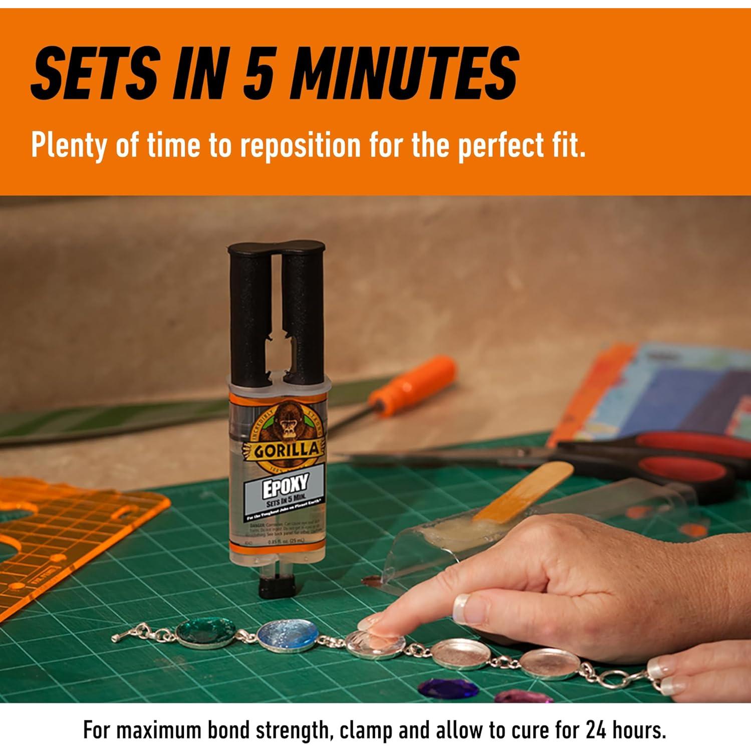 Epoxi Gorilla 2 partes 25ml transparente - Secado 5 min