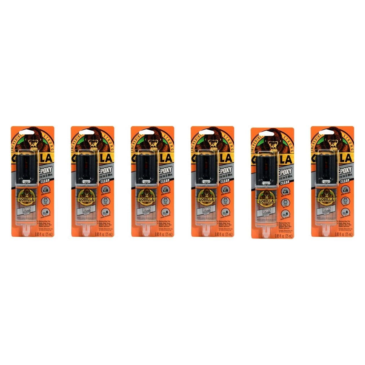 Epoxi Gorilla 2 partes 151.4 ml transparente - Paquete de 6