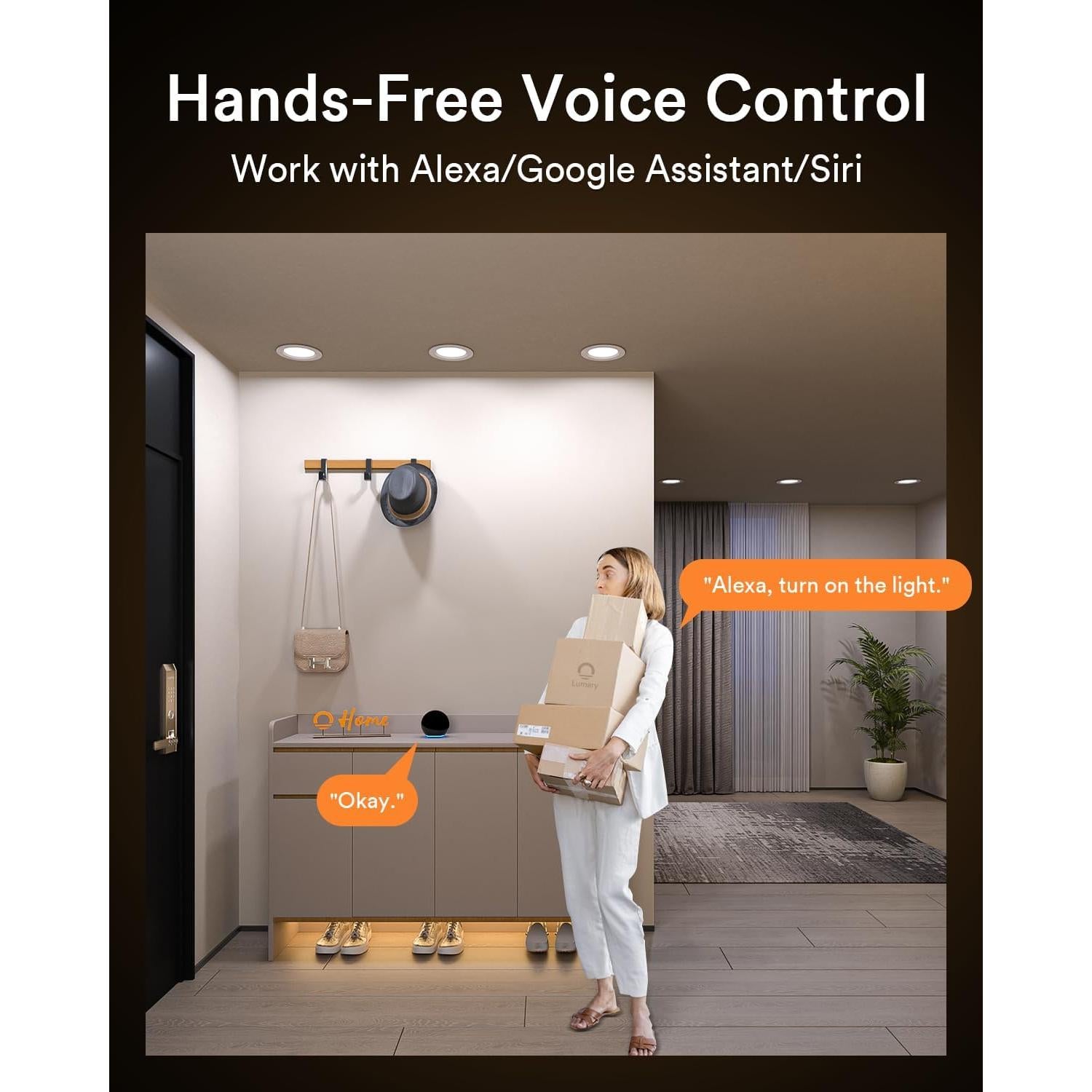 Luz Recesada Inteligente WiFi Lumary 15.24cm 13W RGBWW 4PCS