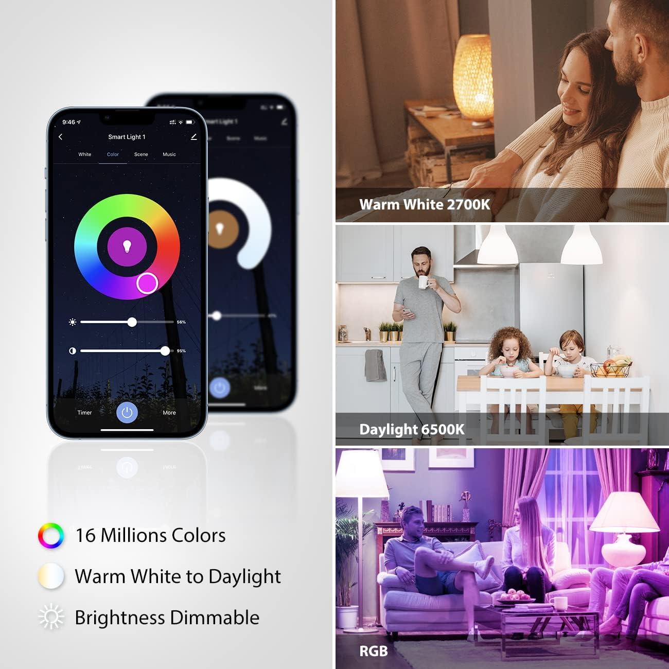 Bombilla Inteligente LED LVWIT BR30 Wi-Fi 8.5W RGB Paquete de 2