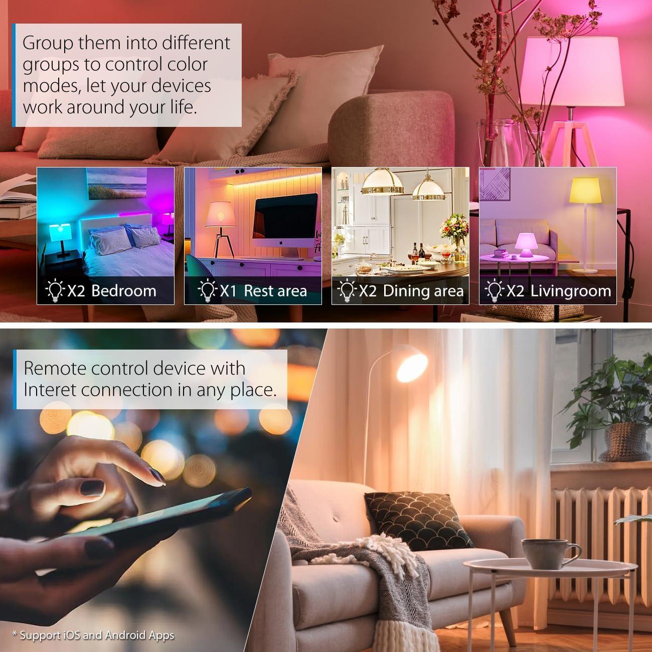 Bombilla Inteligente LED LVWIT BR30 Wi-Fi 8.5W RGB Paquete de 2