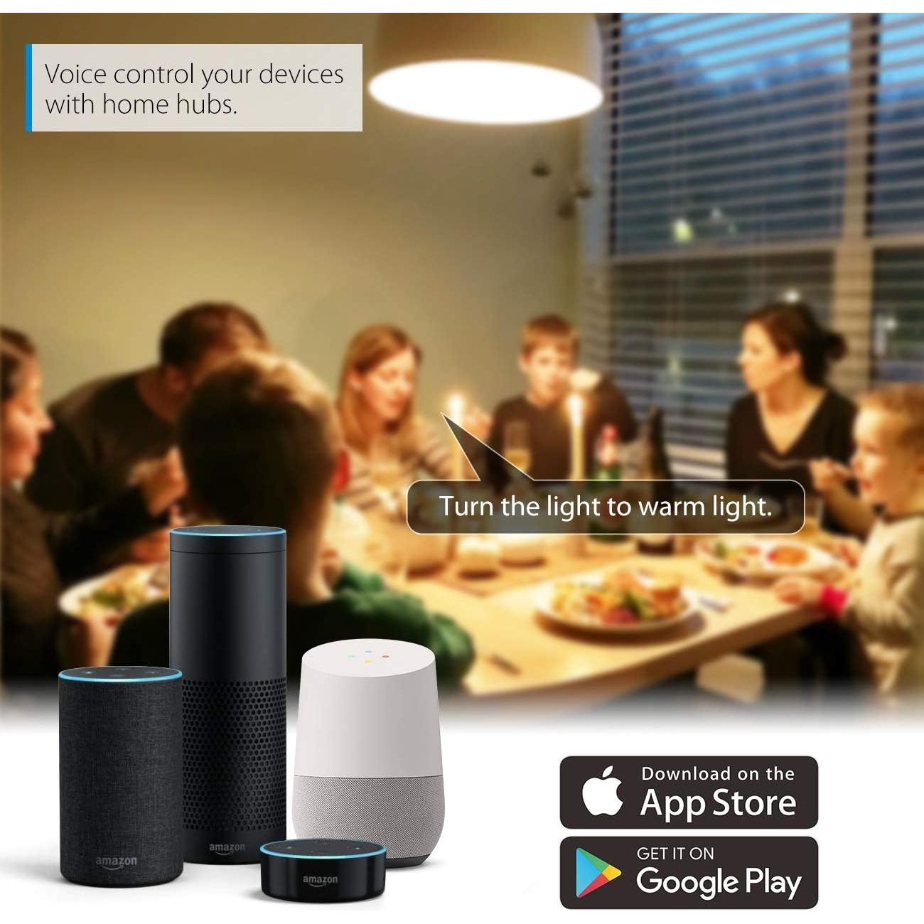 Bombilla Inteligente LED LVWIT BR30 Wi-Fi 8.5W RGB Paquete de 2