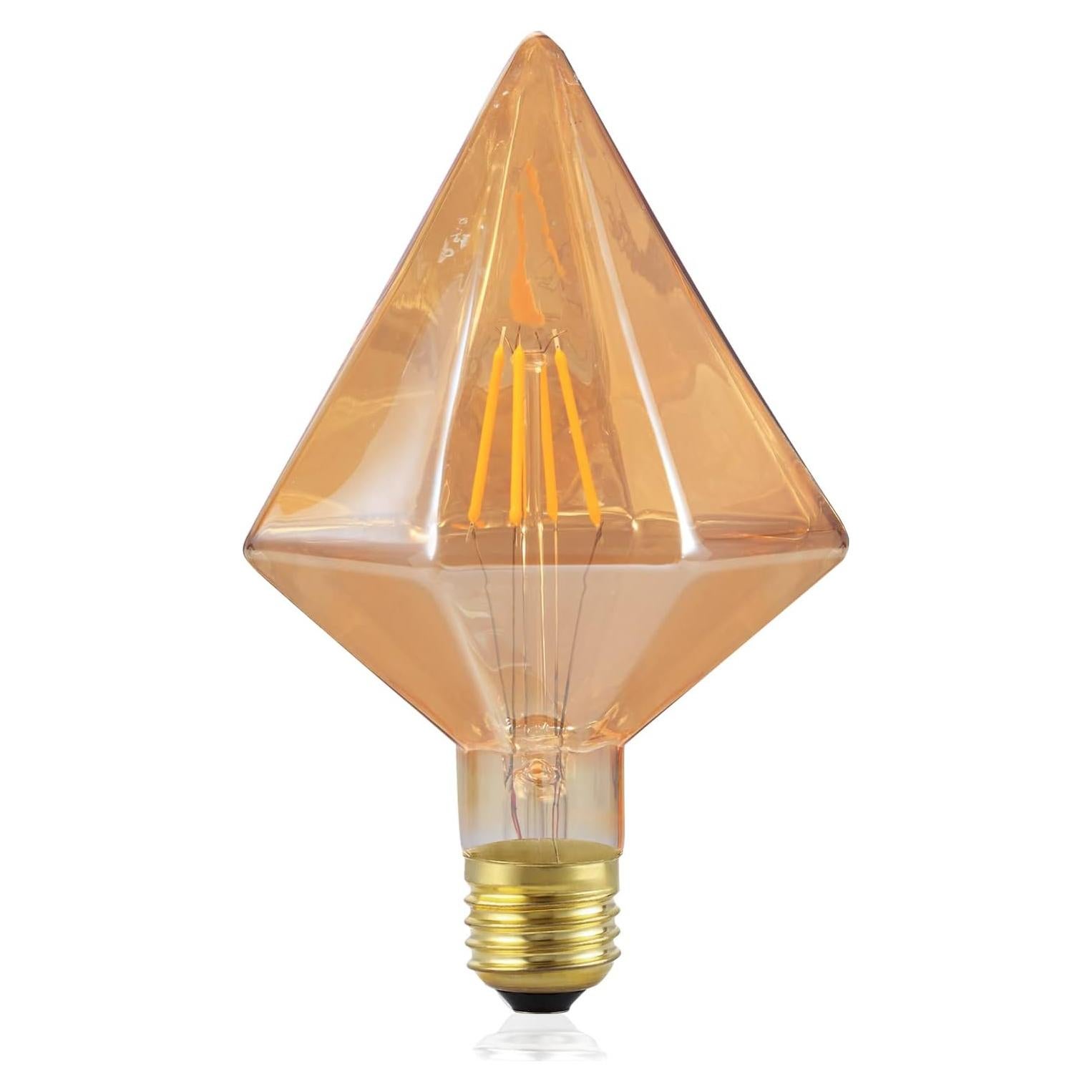 Bombilla Edison LED Vintage Diamante 40W Ámbar Cálido 320LM