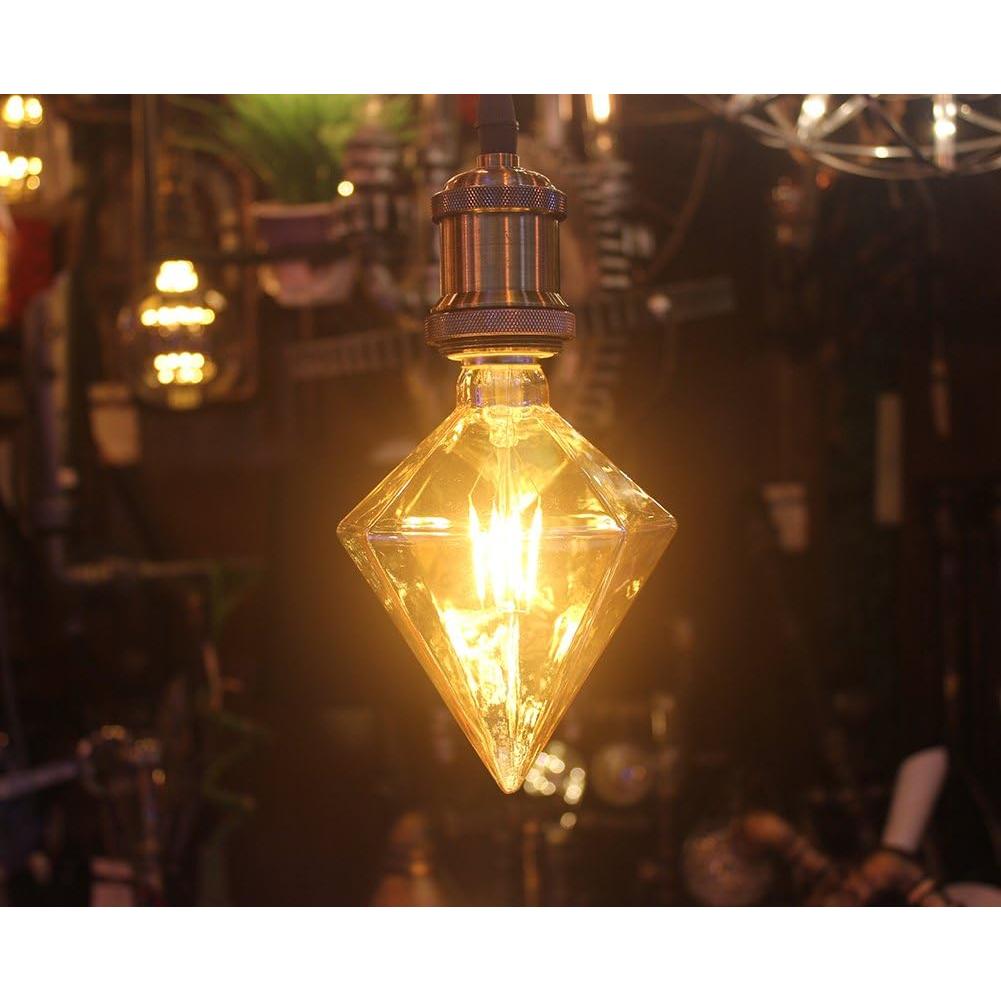 Bombilla Edison LED Vintage Diamante 40W Ámbar Cálido 320LM